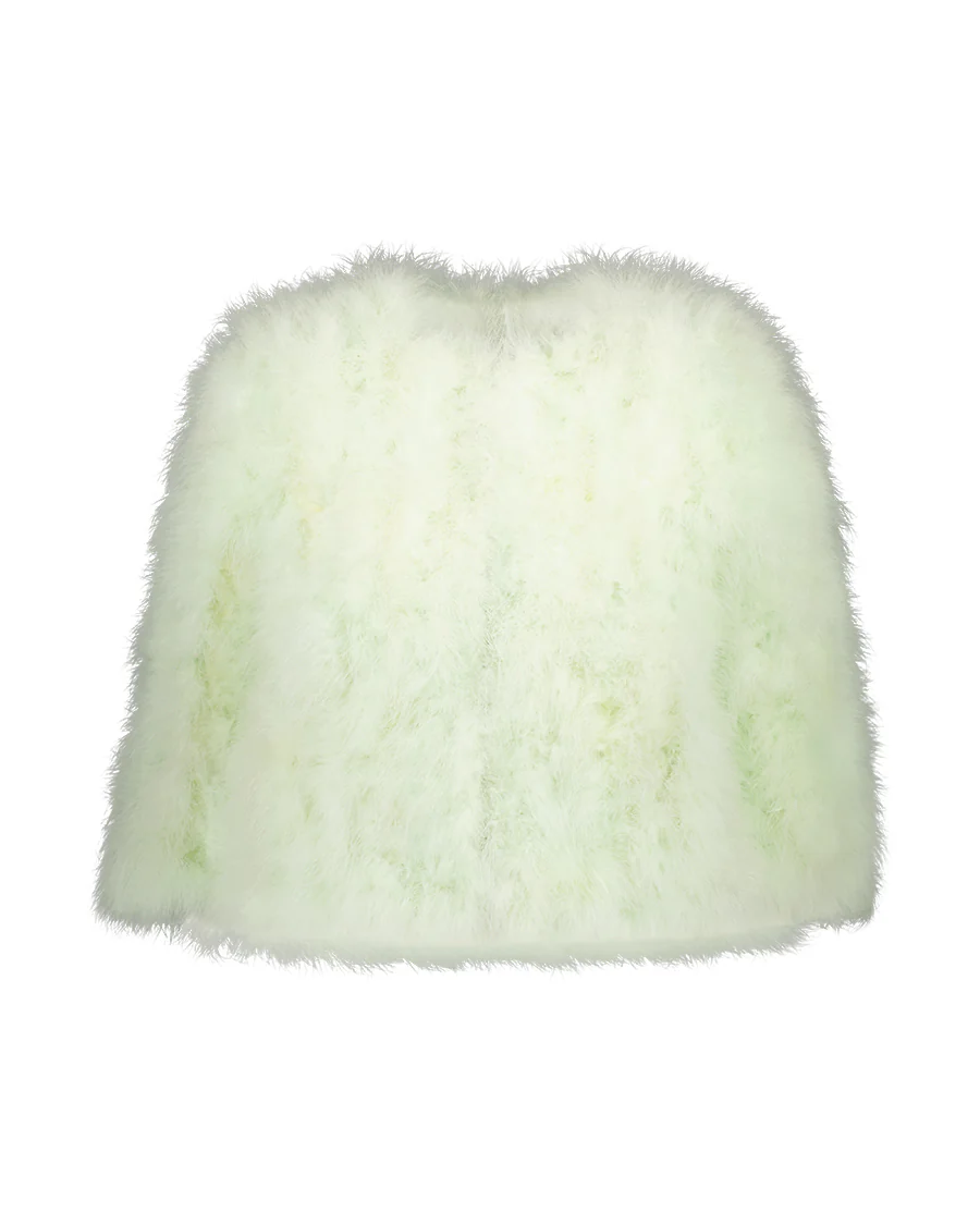 Blouson court en lainage cachemire et col amovible en fourrure de vison - Image 9