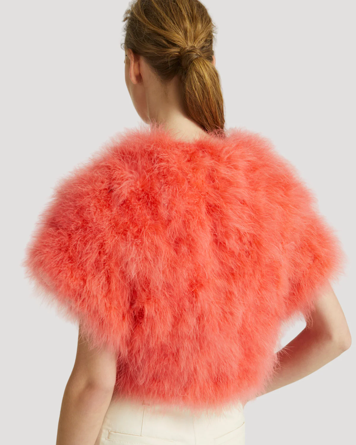 Boléro court en plumes - Image 3