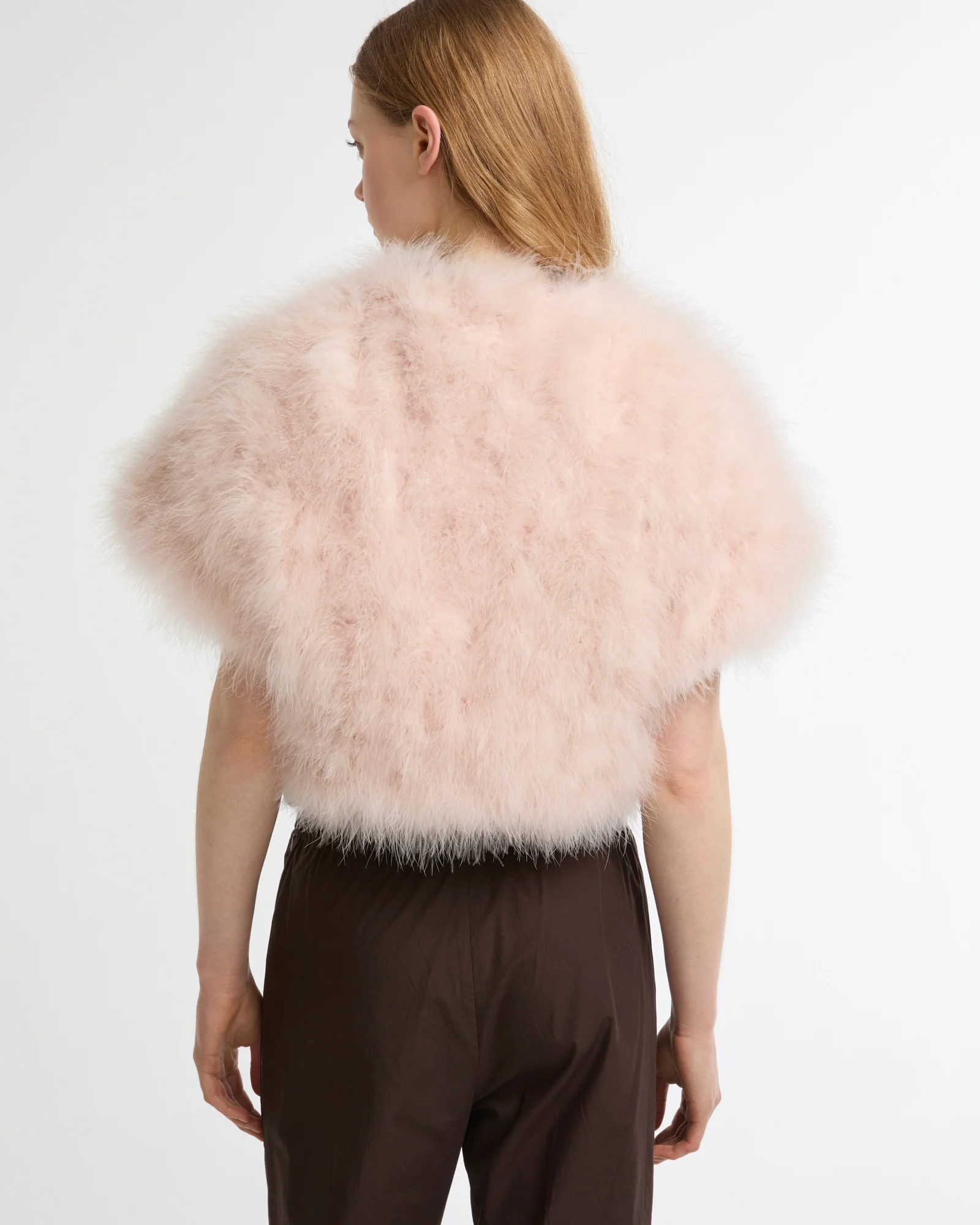 Boléro court en plumes - Image 3