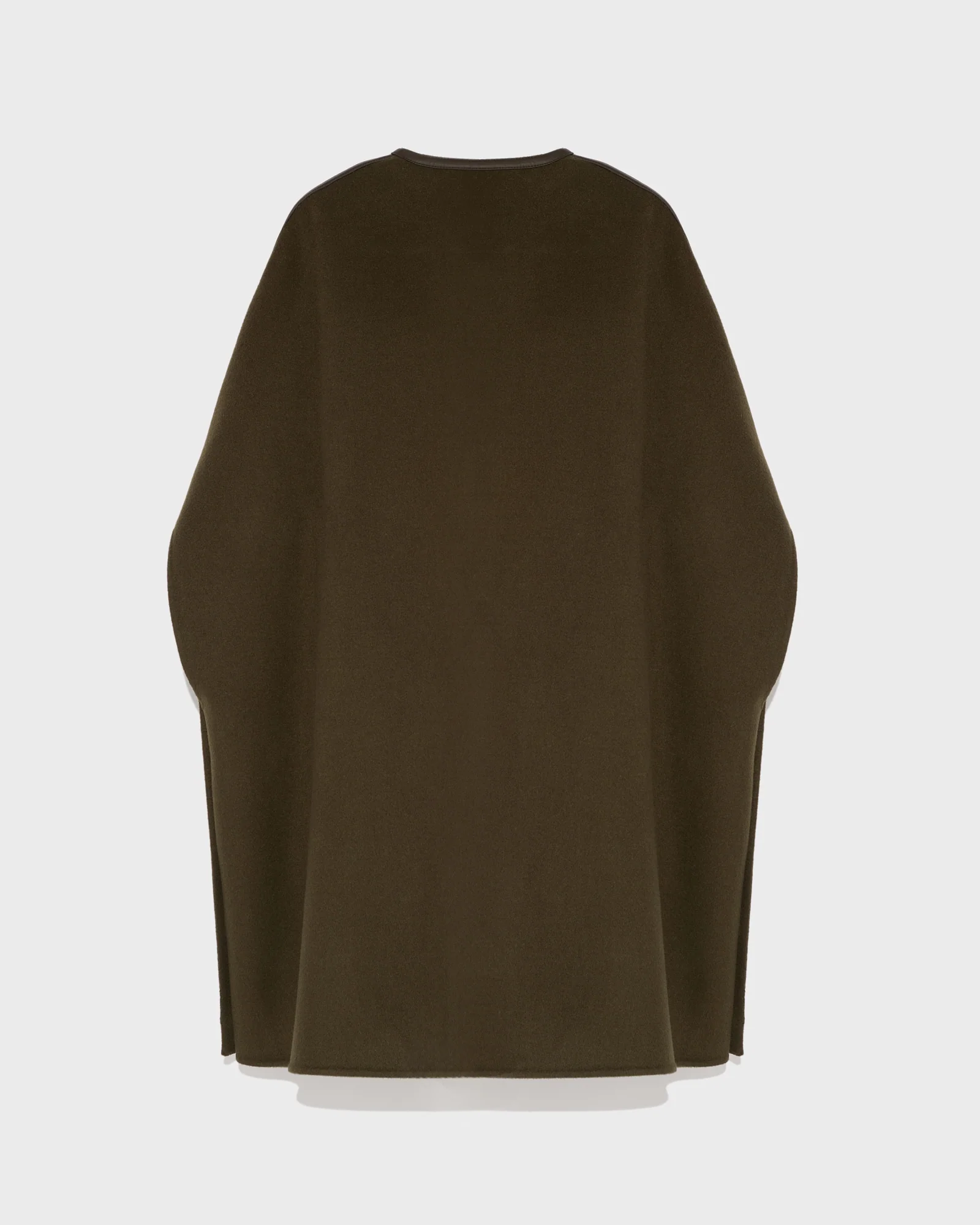 Cape en lainage cachemire double-face avec boutons en cuir - Image 5
