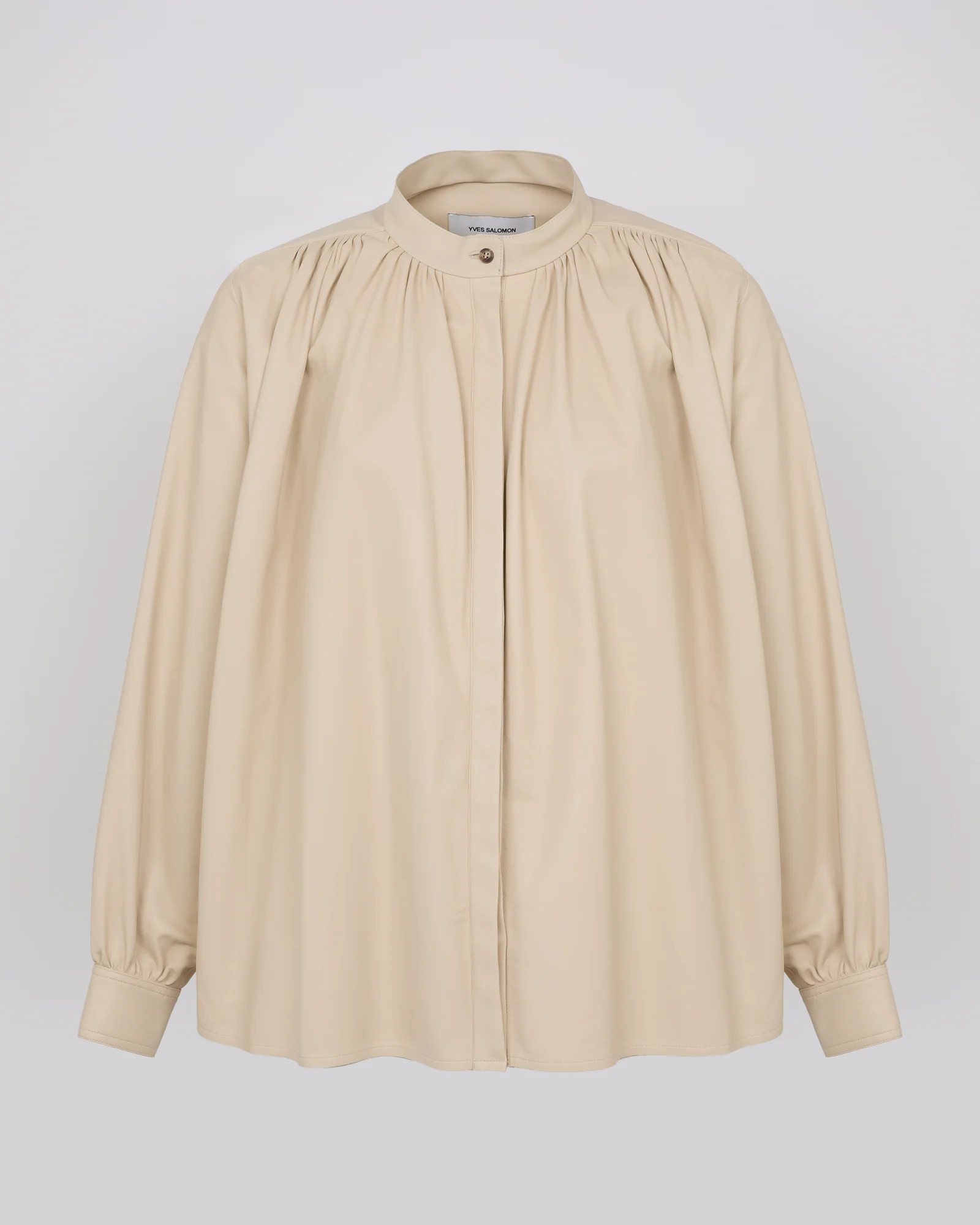 Chemise à plis en cuir d'agneau fin - Image 5