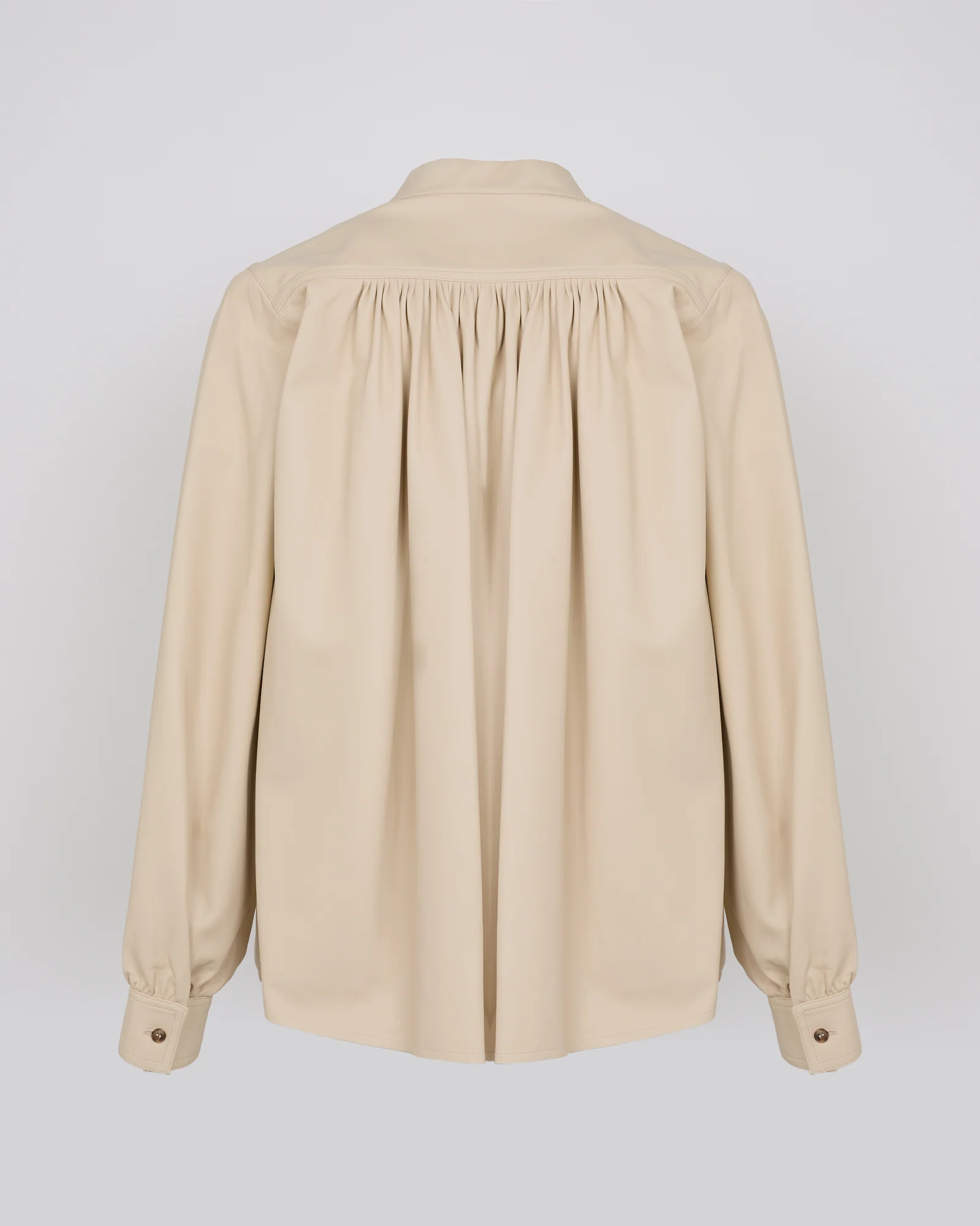 Chemise à plis en cuir d'agneau fin - Image 6