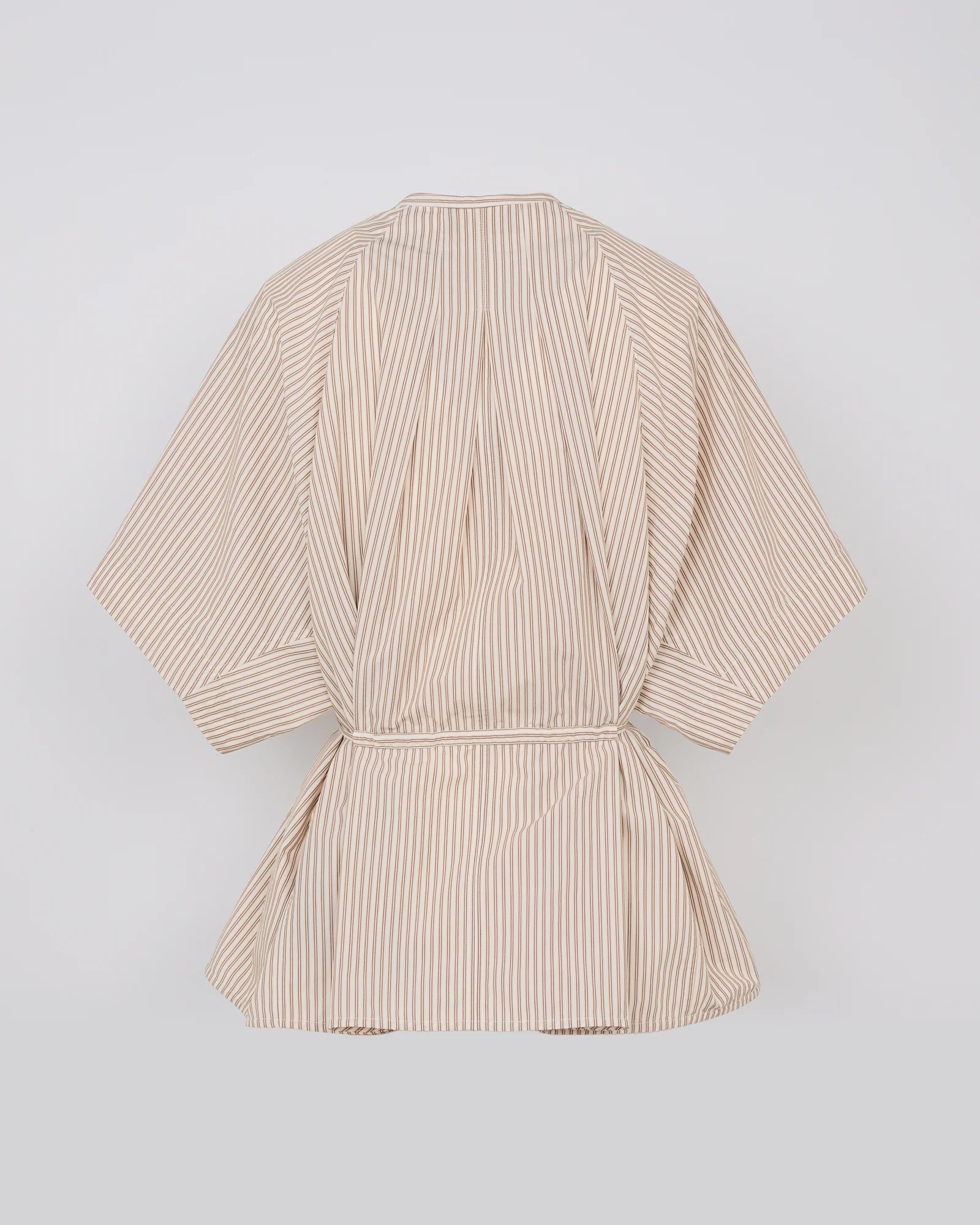 Chemise plissée en popeline de coton rayé - Image 7