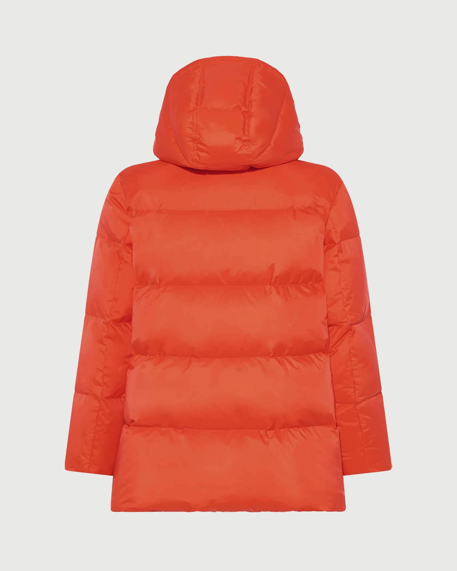 Doudoune "A" line en tissu technique imperméable avec col en agneau laine vaporeuse - Image 7