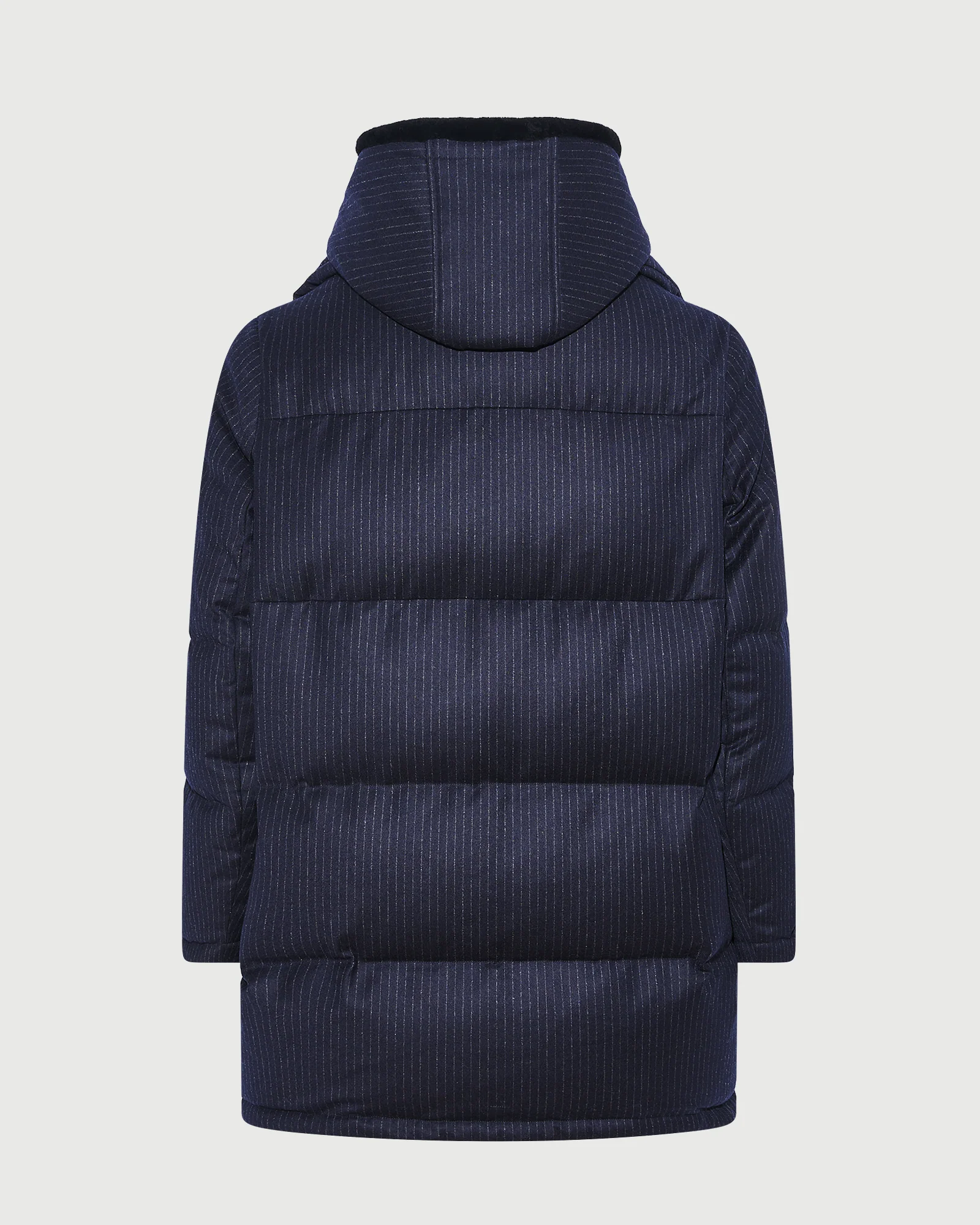 Doudoune longue en tissu jacquard Loro Piana imperméable avec plastron en fourrure de vison éjarré - Image 6