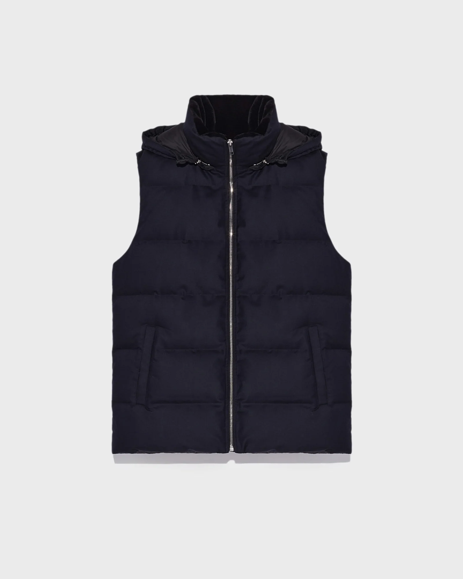 Gilet doudoune en tissu imperméable Loro Piana avec col en fourrure de vison - Image 6