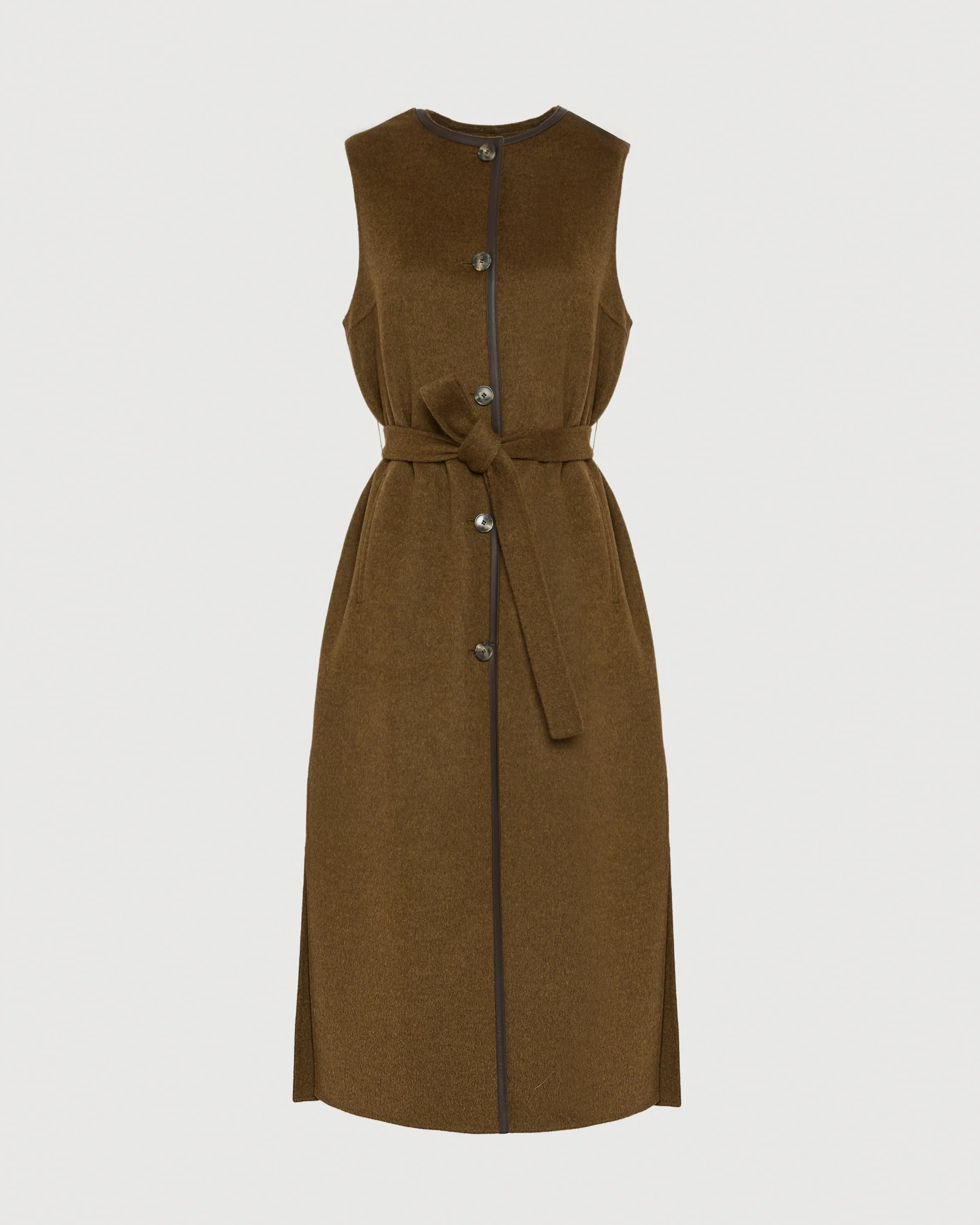 Gilet long en lainage cachemire double face - Image 4