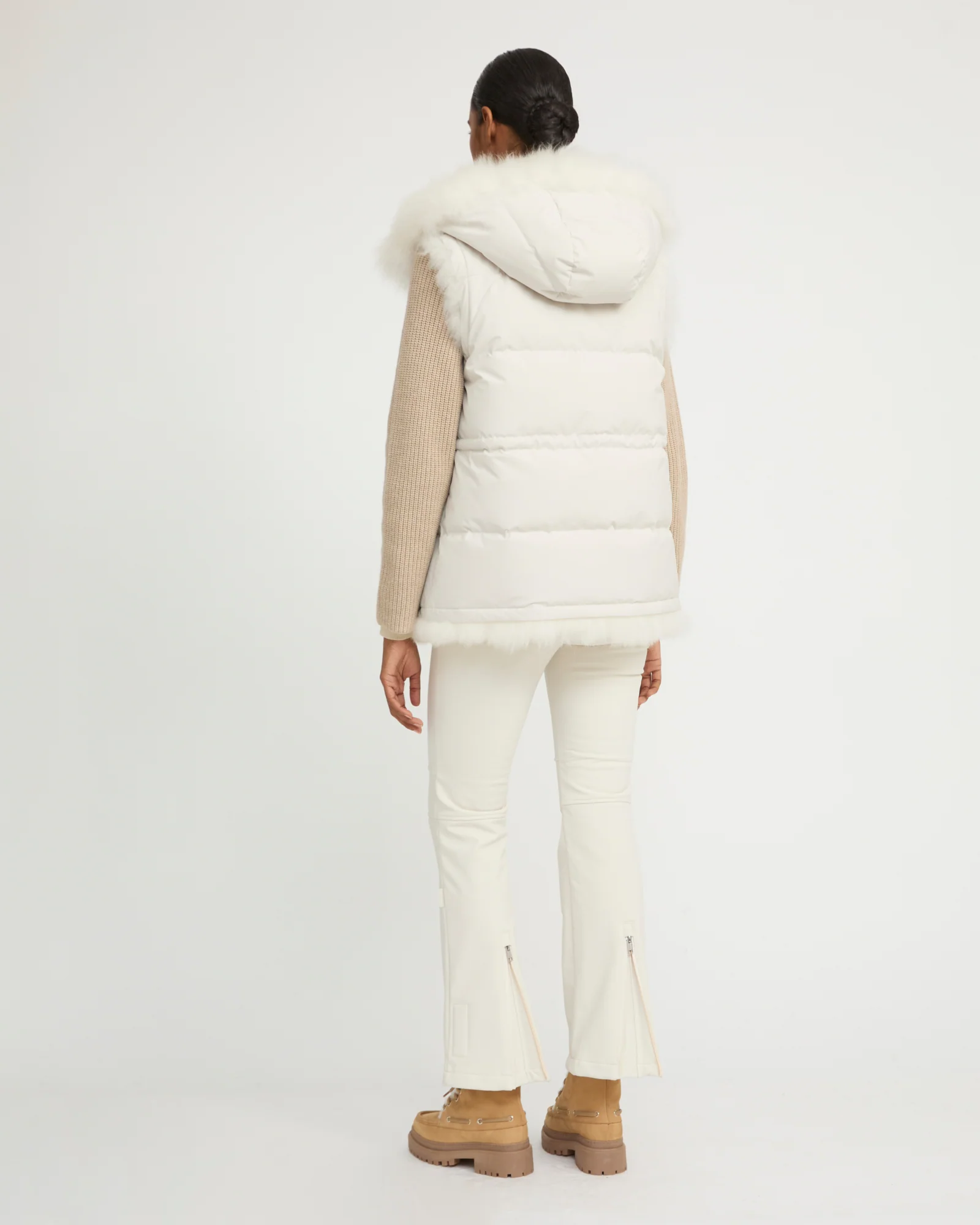 Gilet réversible en agneau long poil - Image 5