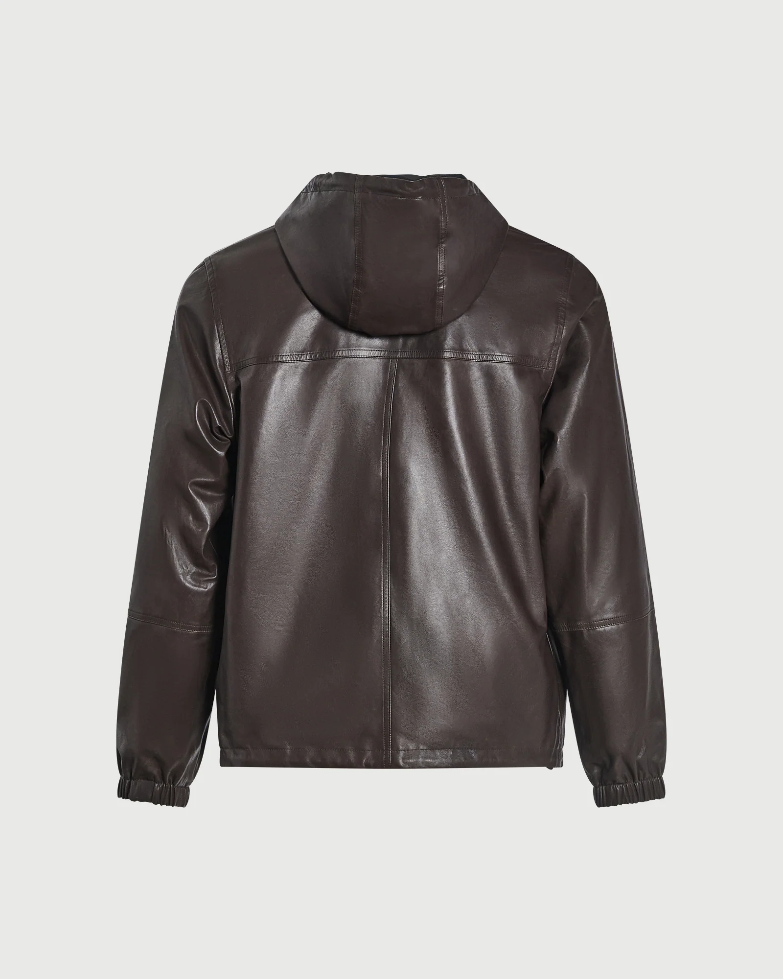 Veste hoodie en cuir de baby calf réversible - Image 7