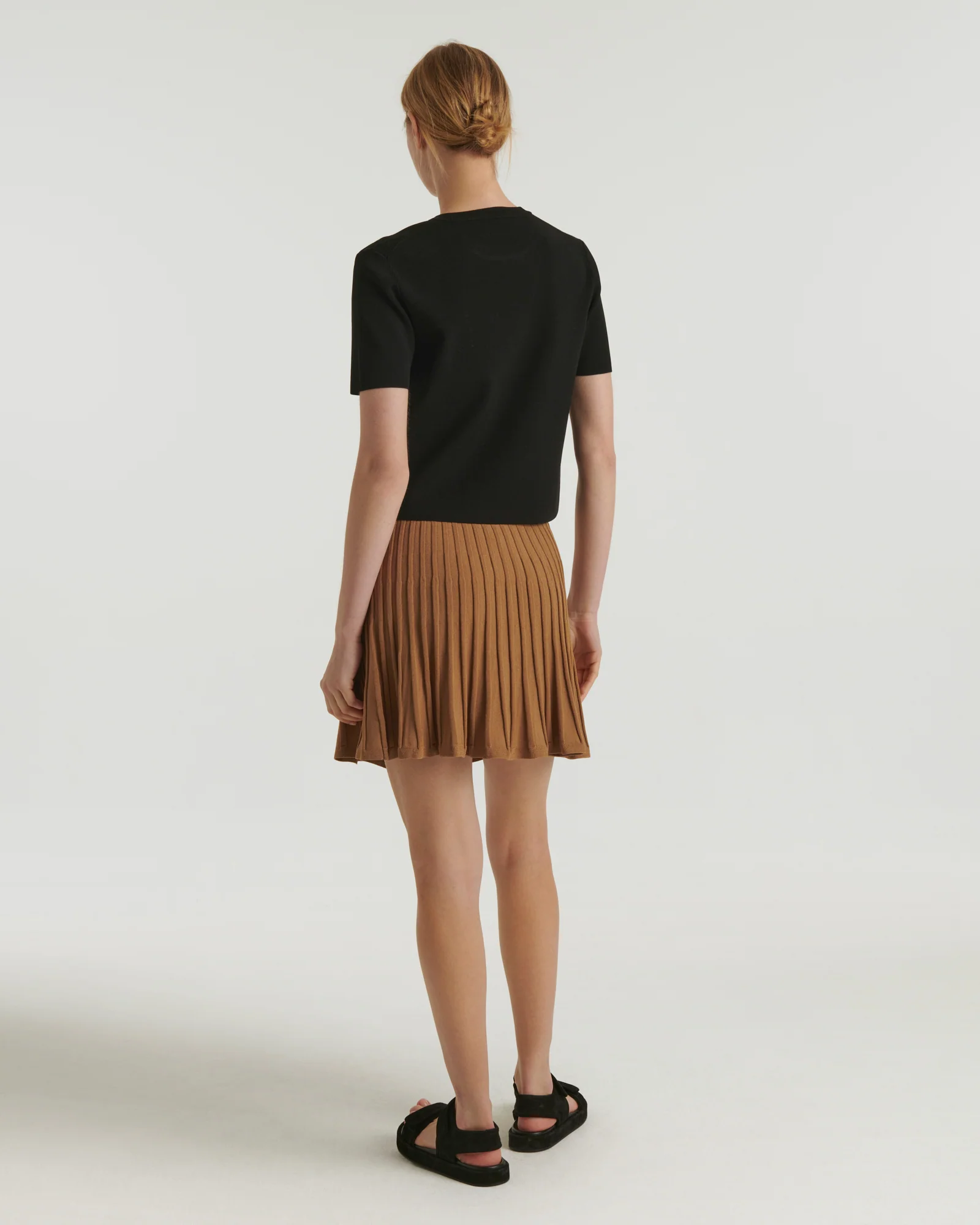 Jupe en maille plissée courte - Image 3