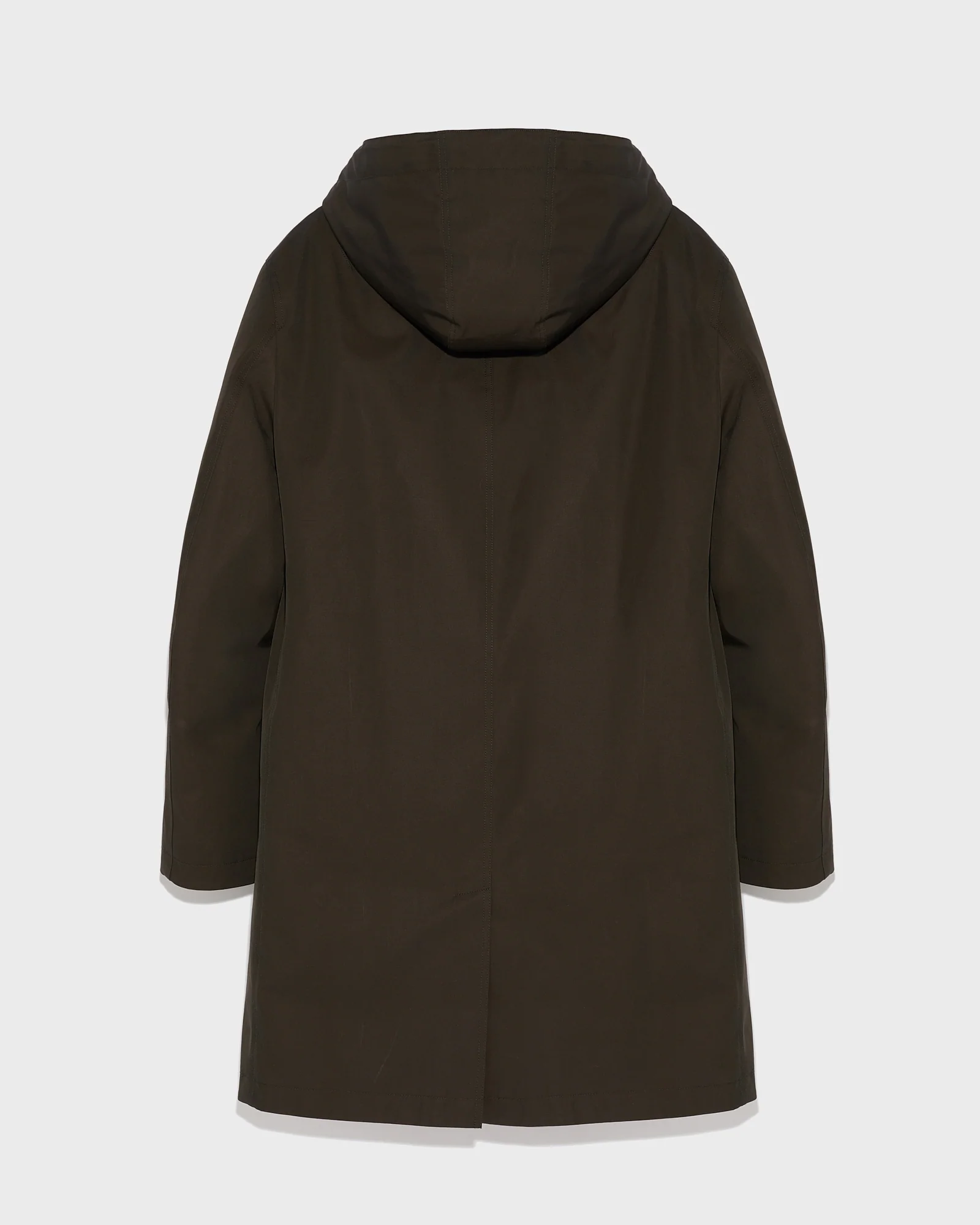 Manteau à capuche en gabardine imperméable et fourrure de vison - Image 5