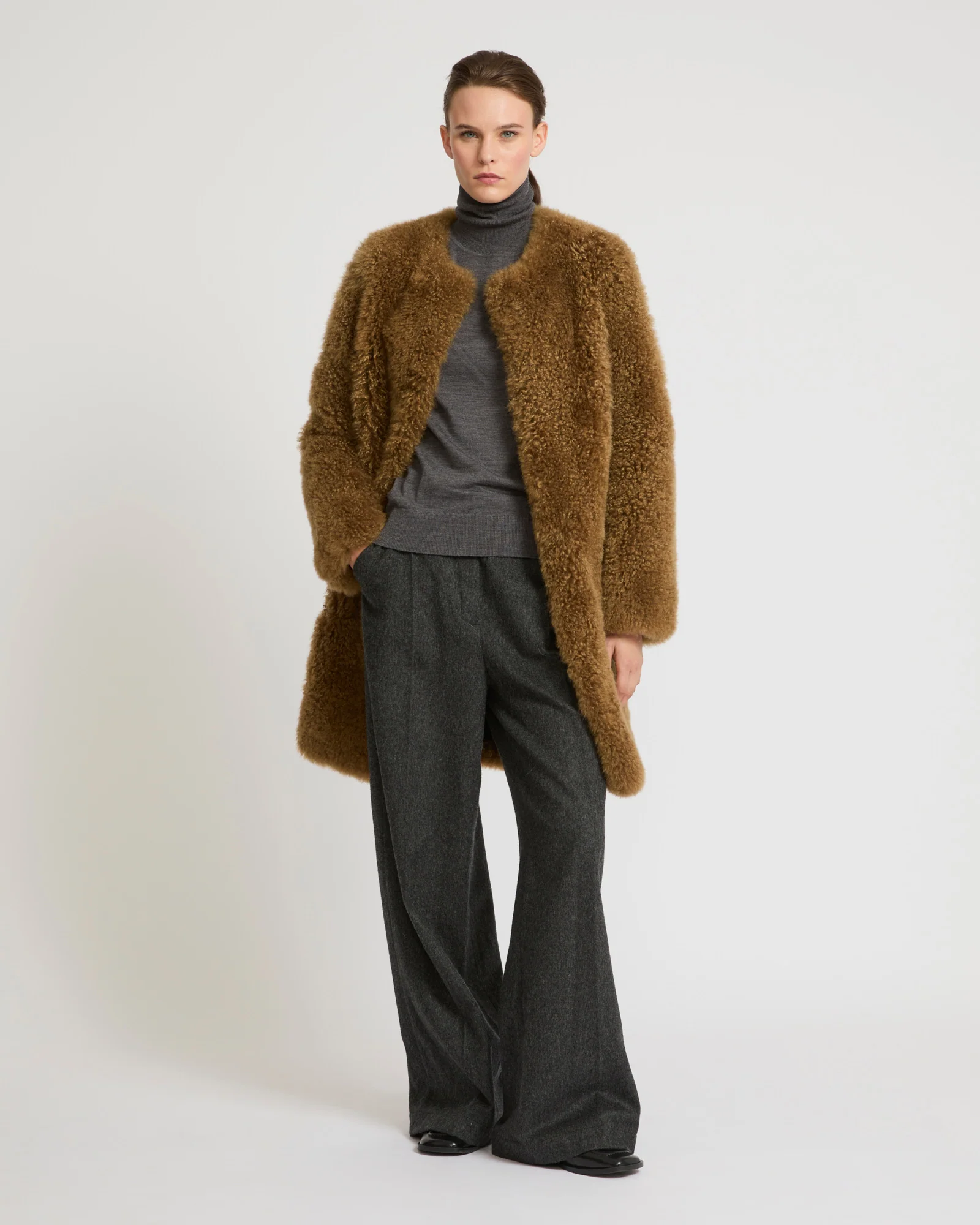 Manteau en maille mérinos et agneau - Image 6