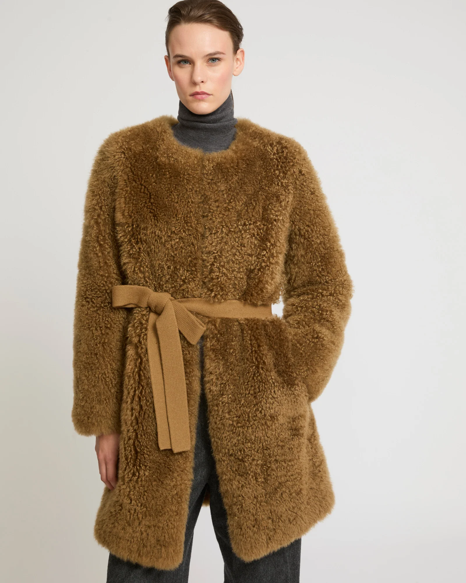 Manteau en maille mérinos et agneau - Image 7
