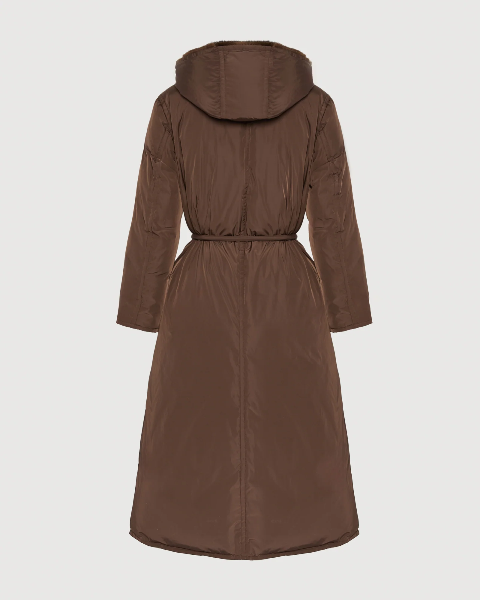 Manteau doudoune longue en tissu technique et fourrure de vison - Image 7