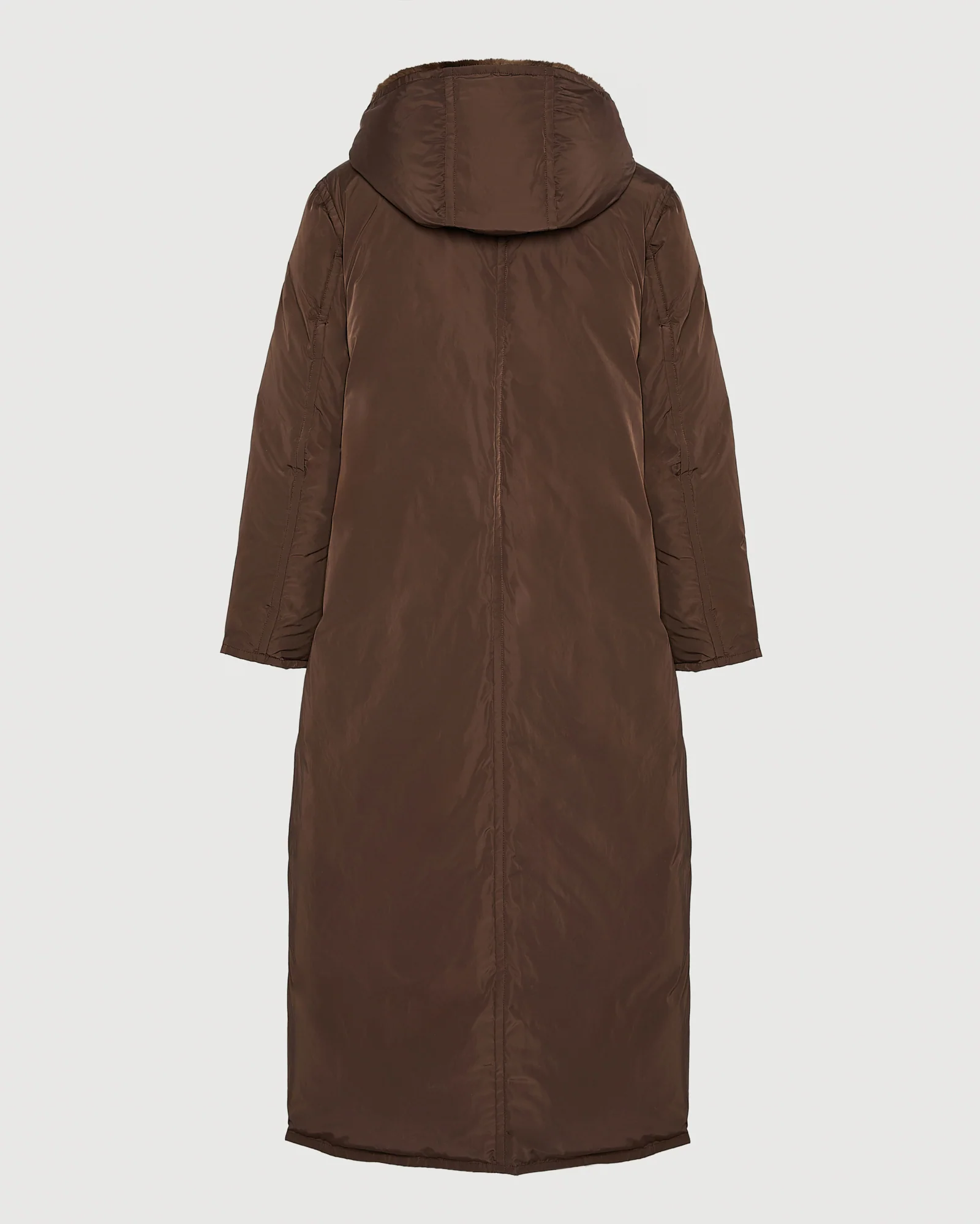 Manteau doudoune longue en tissu technique et fourrure de vison - Image 9