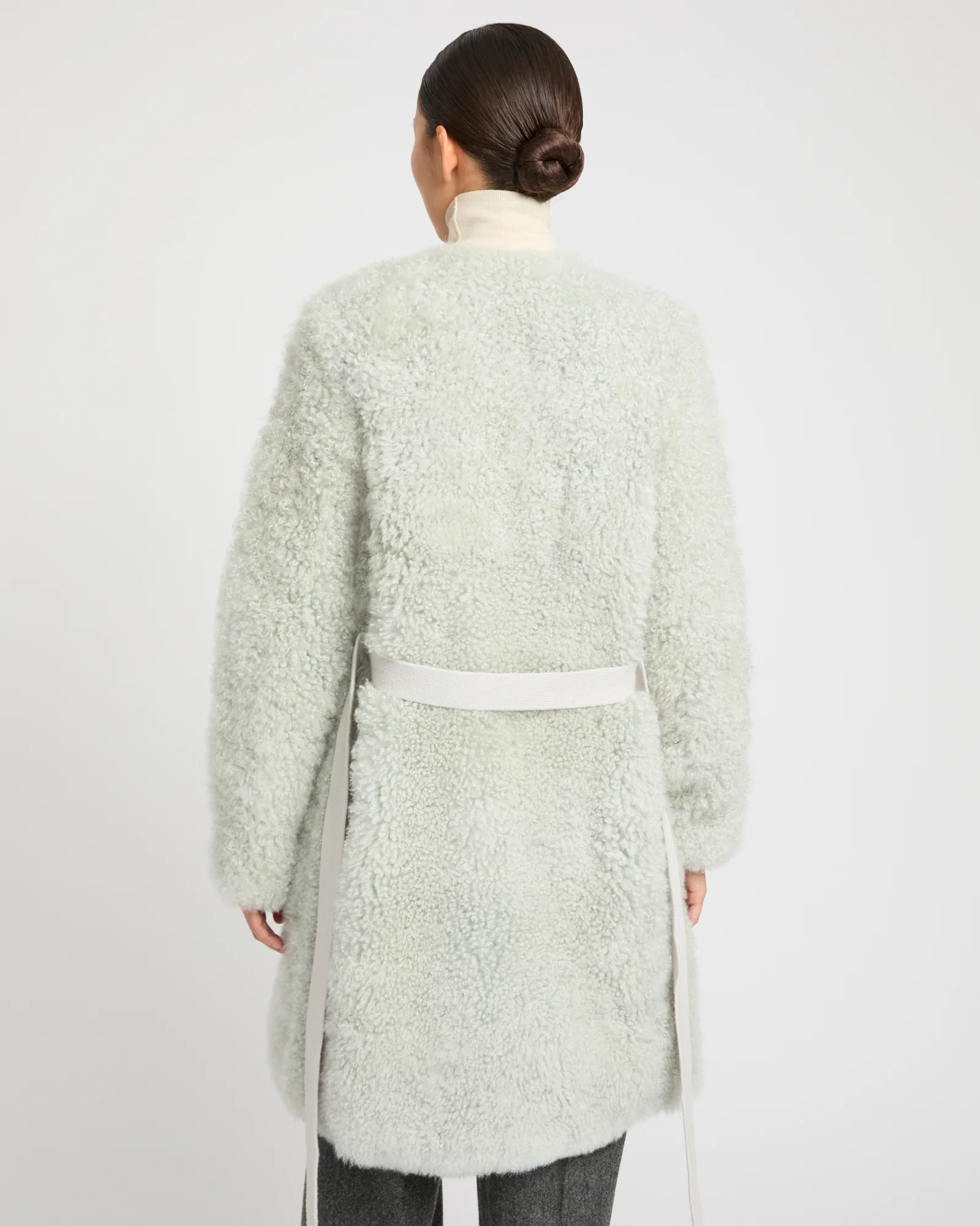 Manteau en maille mérinos et agneau - Image 4