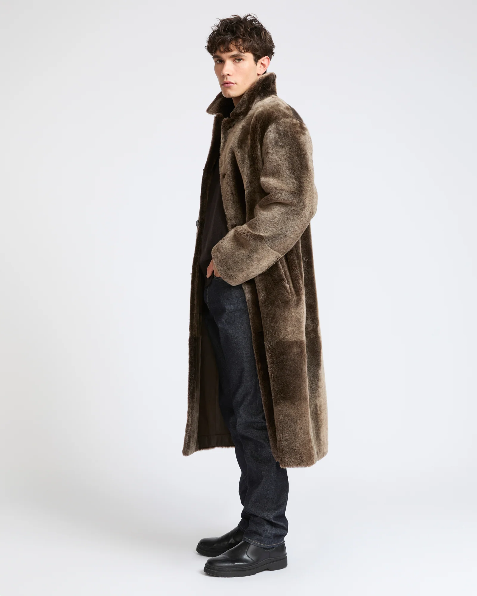 Manteau en peau lainée d'agneau Lacon - Image 5