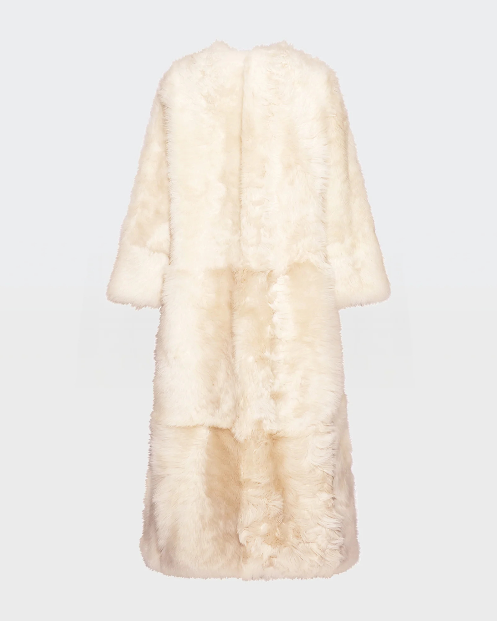 Manteau extra long en peau lainée d'agneau Toscane - Image 5
