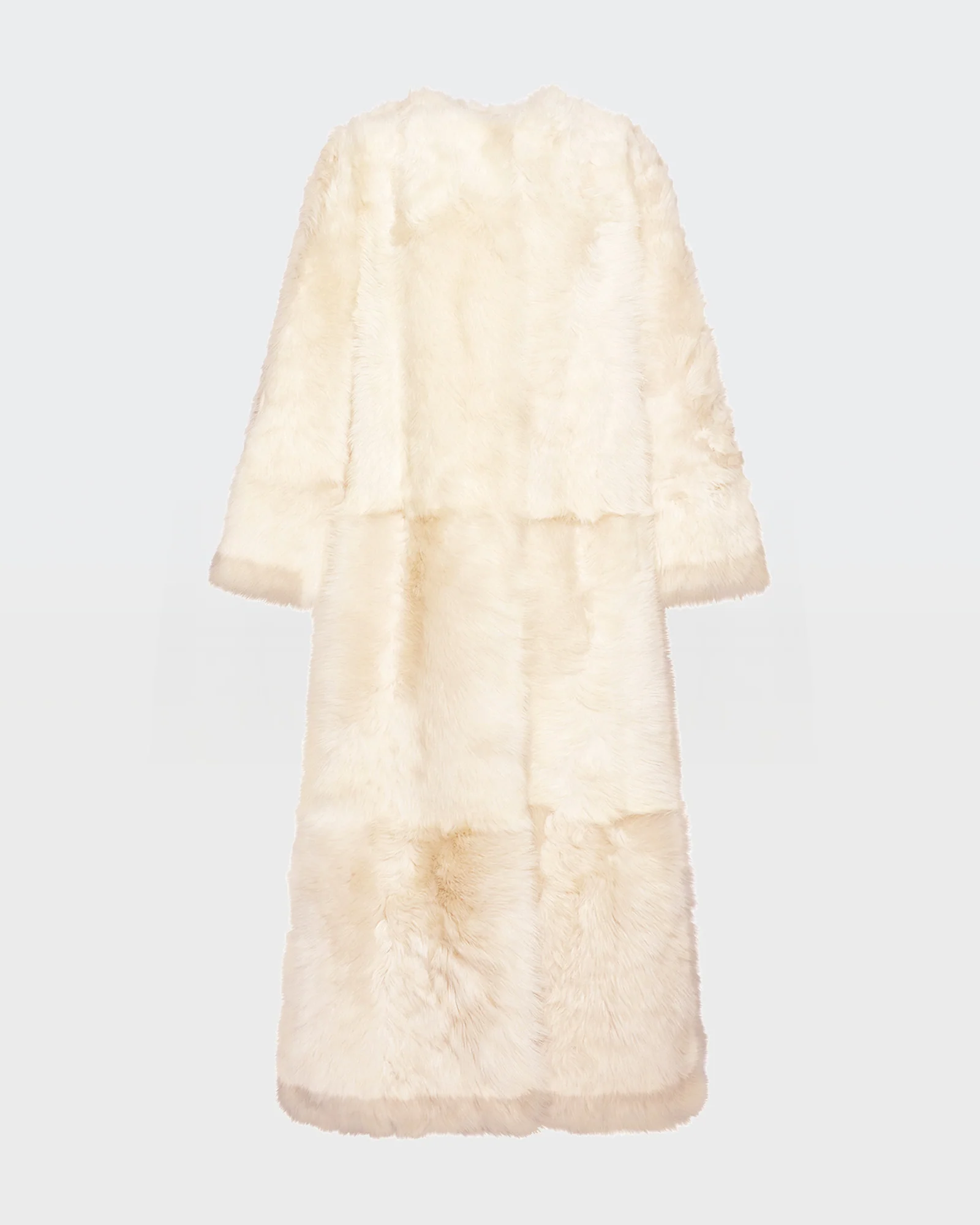 Manteau extra long en peau lainée d'agneau Toscane - Image 6