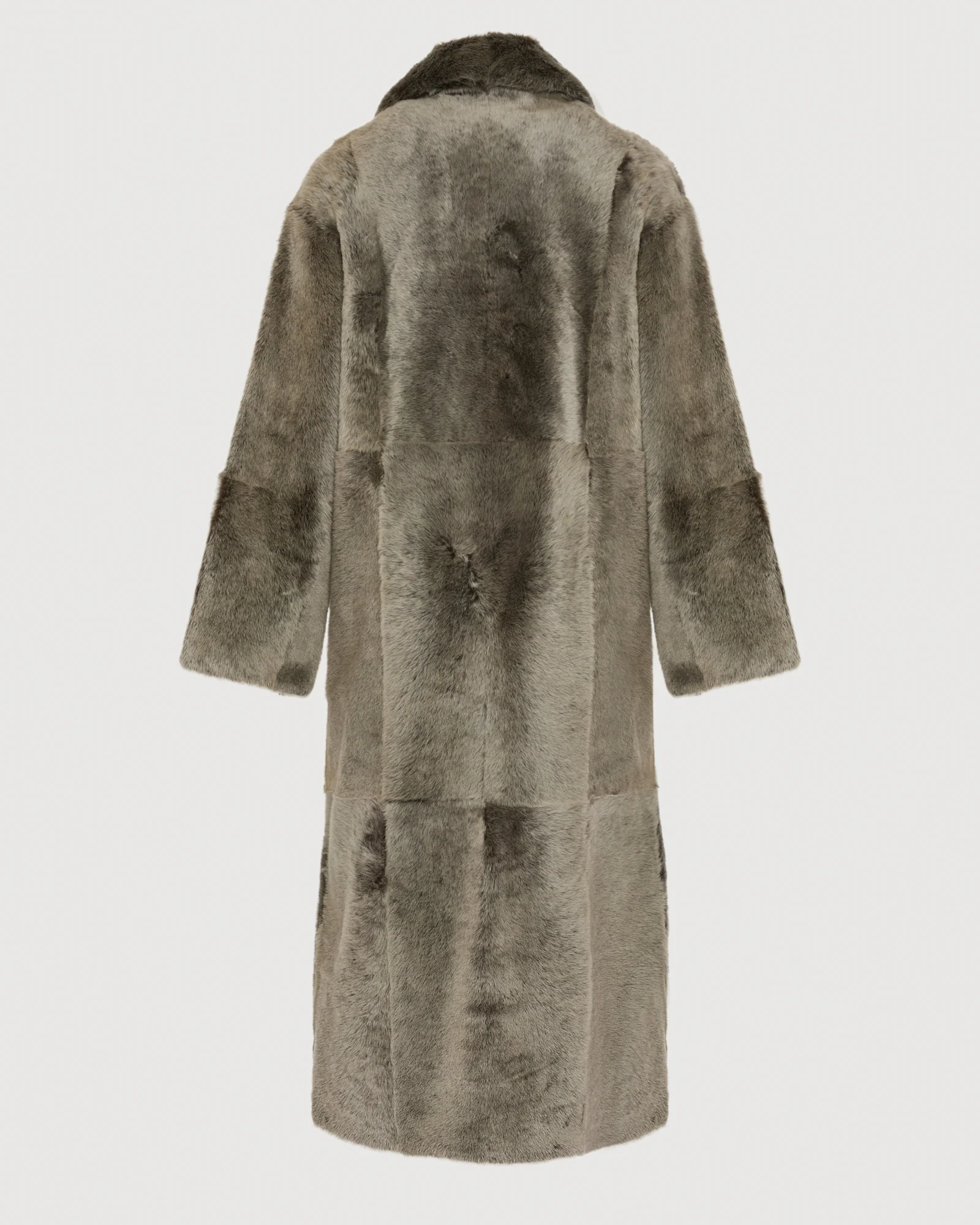 Manteau long à double boutonnage en peau lainée - Image 6