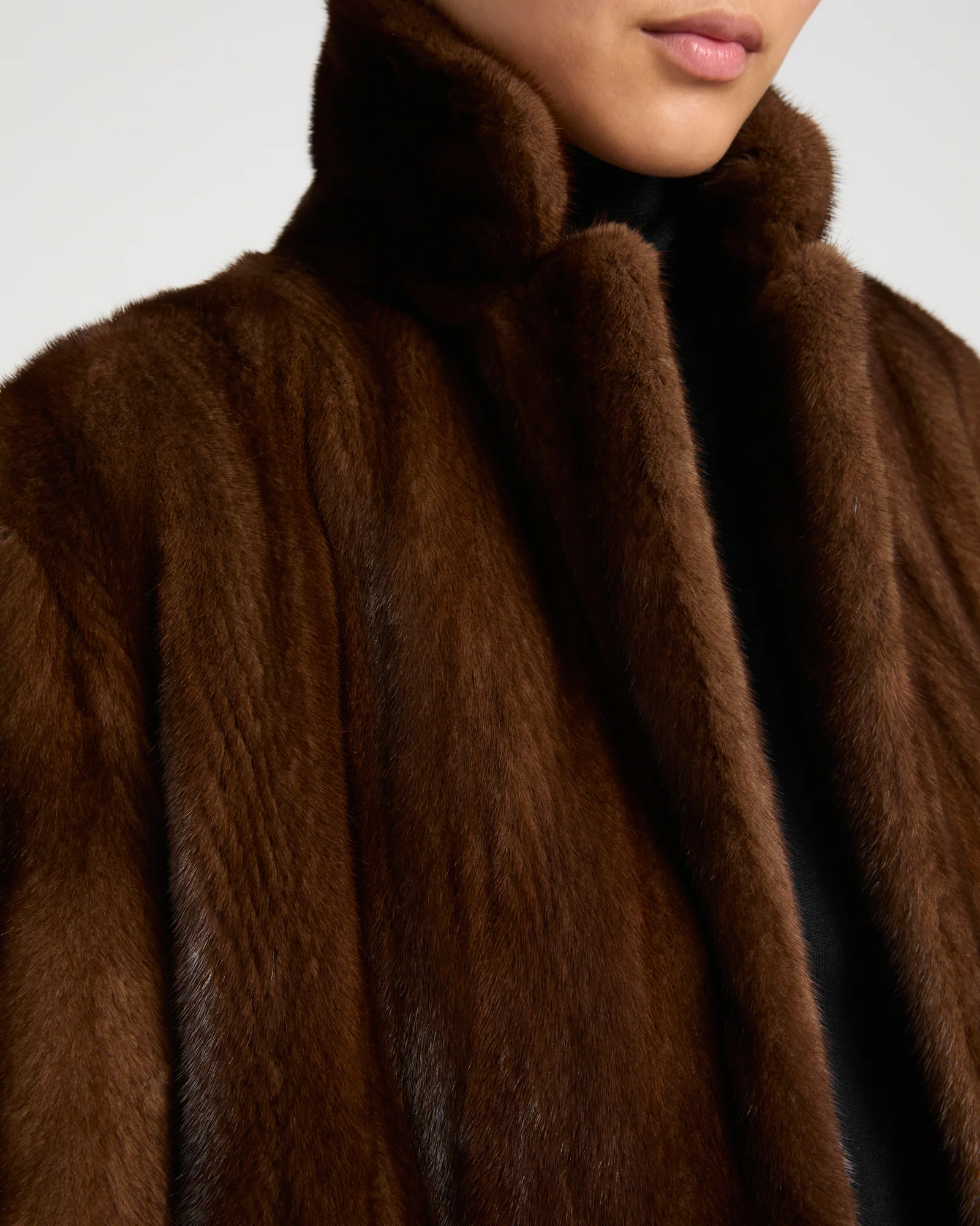 Manteau long en fourrure de vison long poil - Image 4