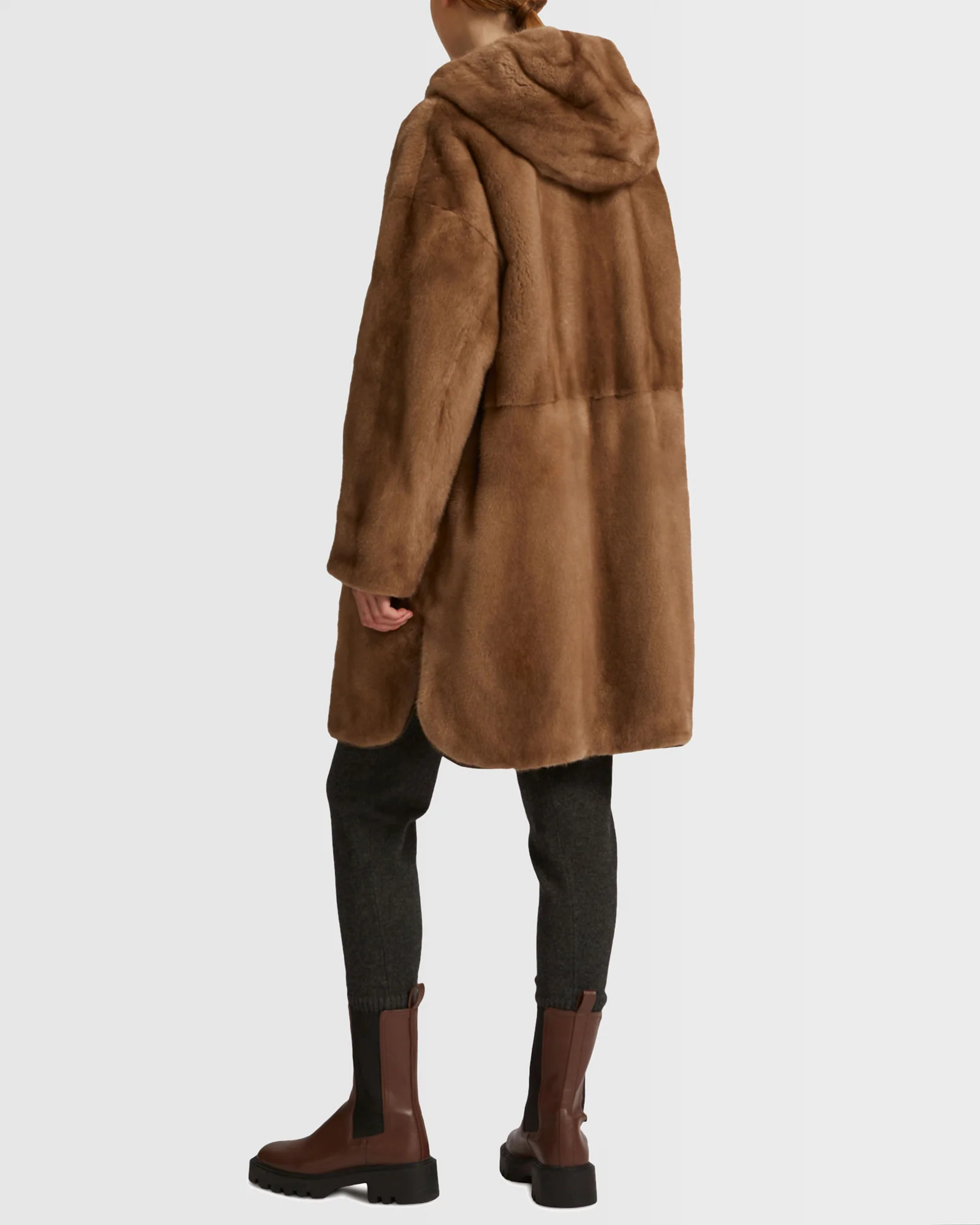 Parka réversible en fourrure de vison et tissu technique - Image 6