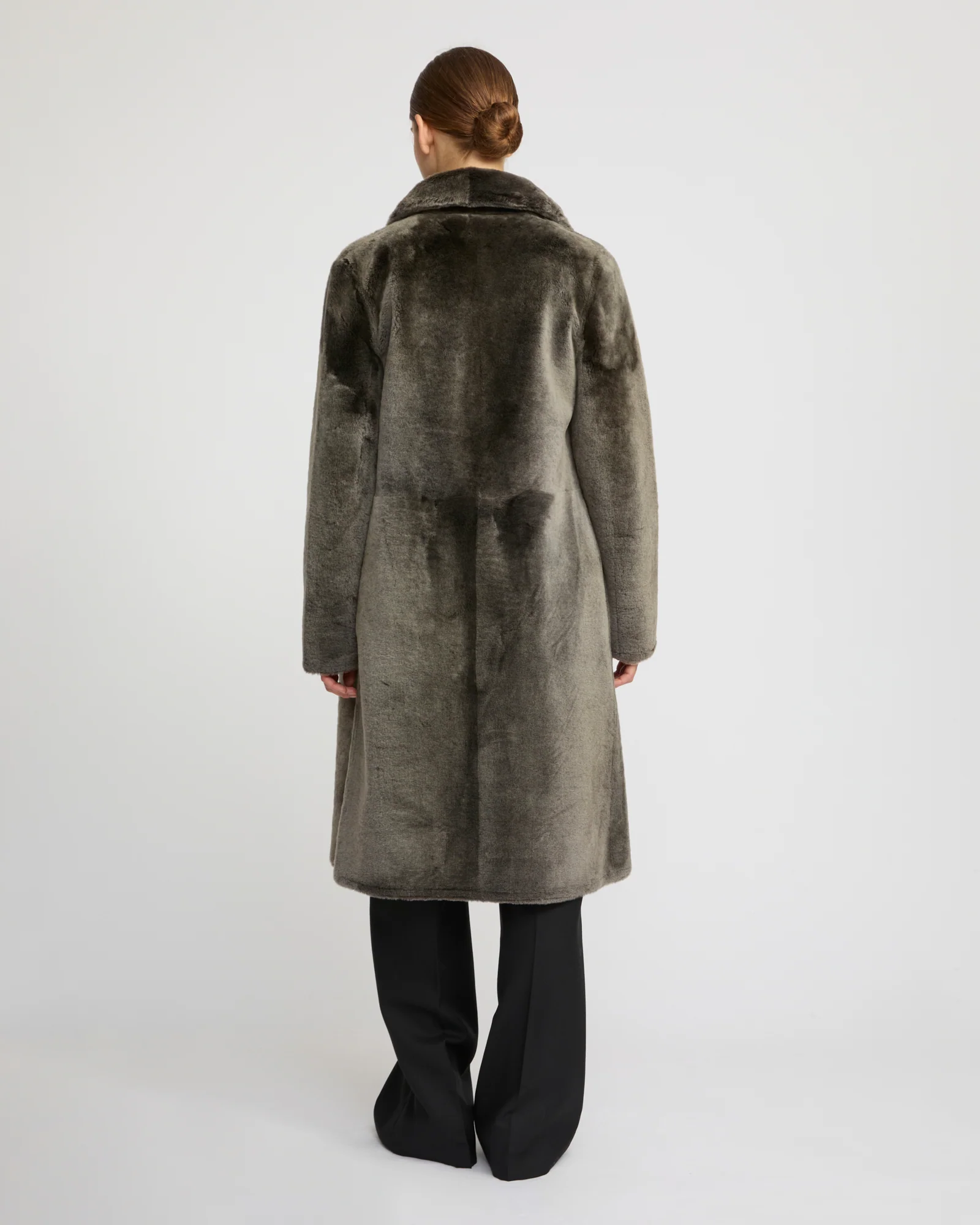 Manteau réversible en peau lainée d'agneau mérinos - Image 5