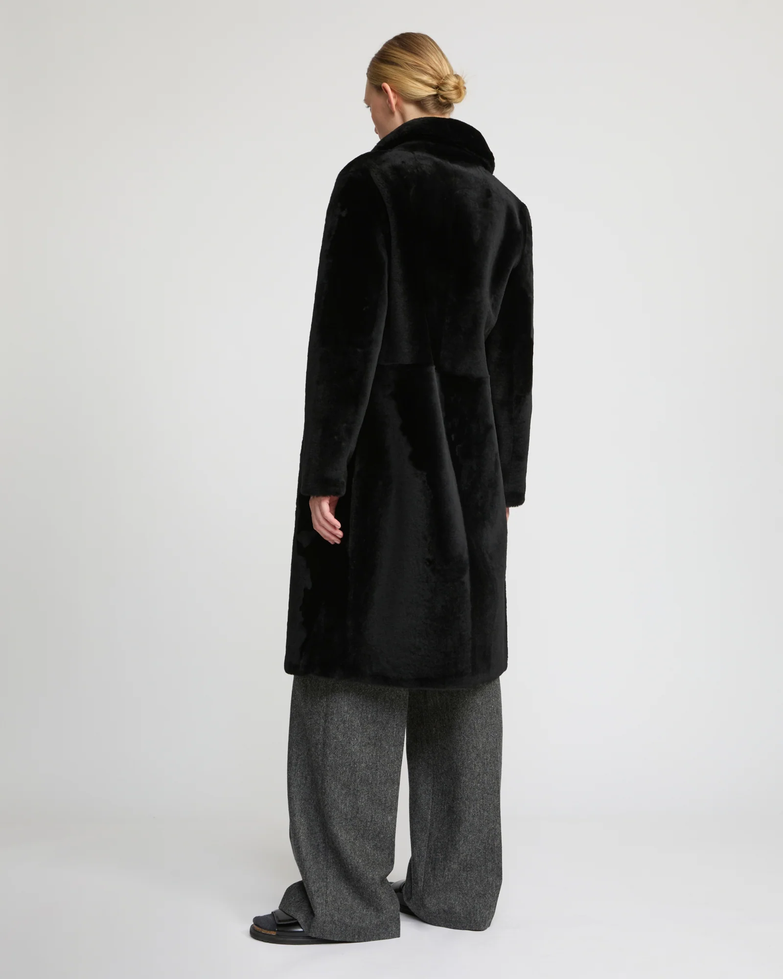 Manteau réversible en peau lainée d'agneau mérinos - Image 5