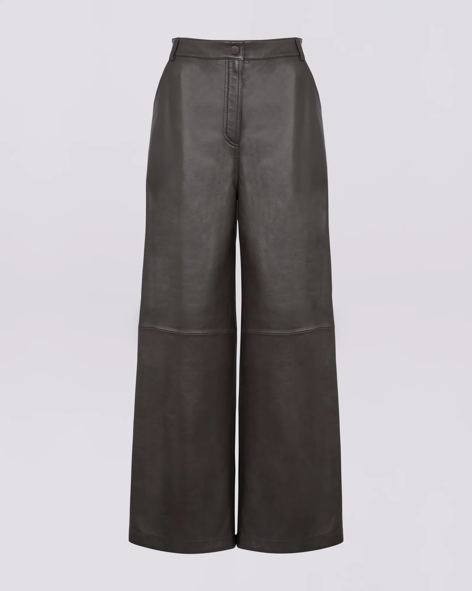 Pantalon droit en cuir d'agneau - Image 4