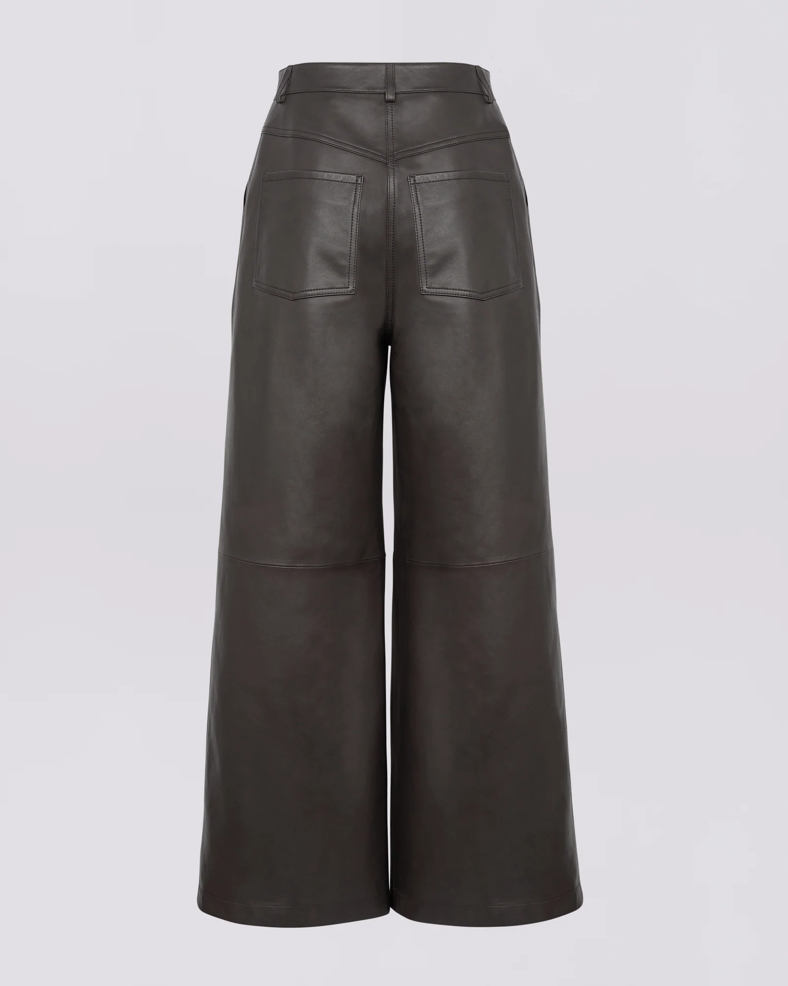 Pantalon droit en cuir d'agneau - Image 5