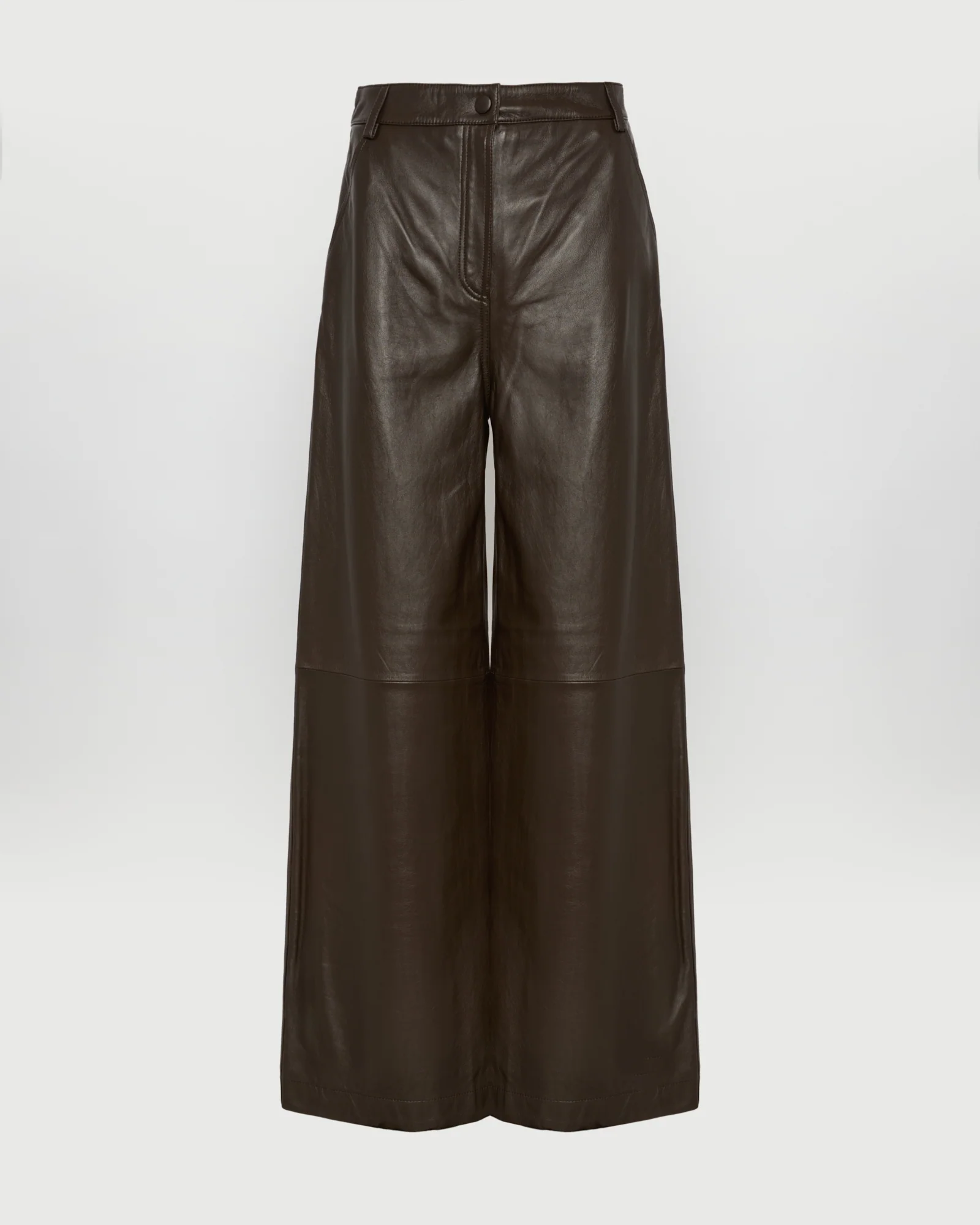 Pantalon droit en cuir d'agneau - Image 5