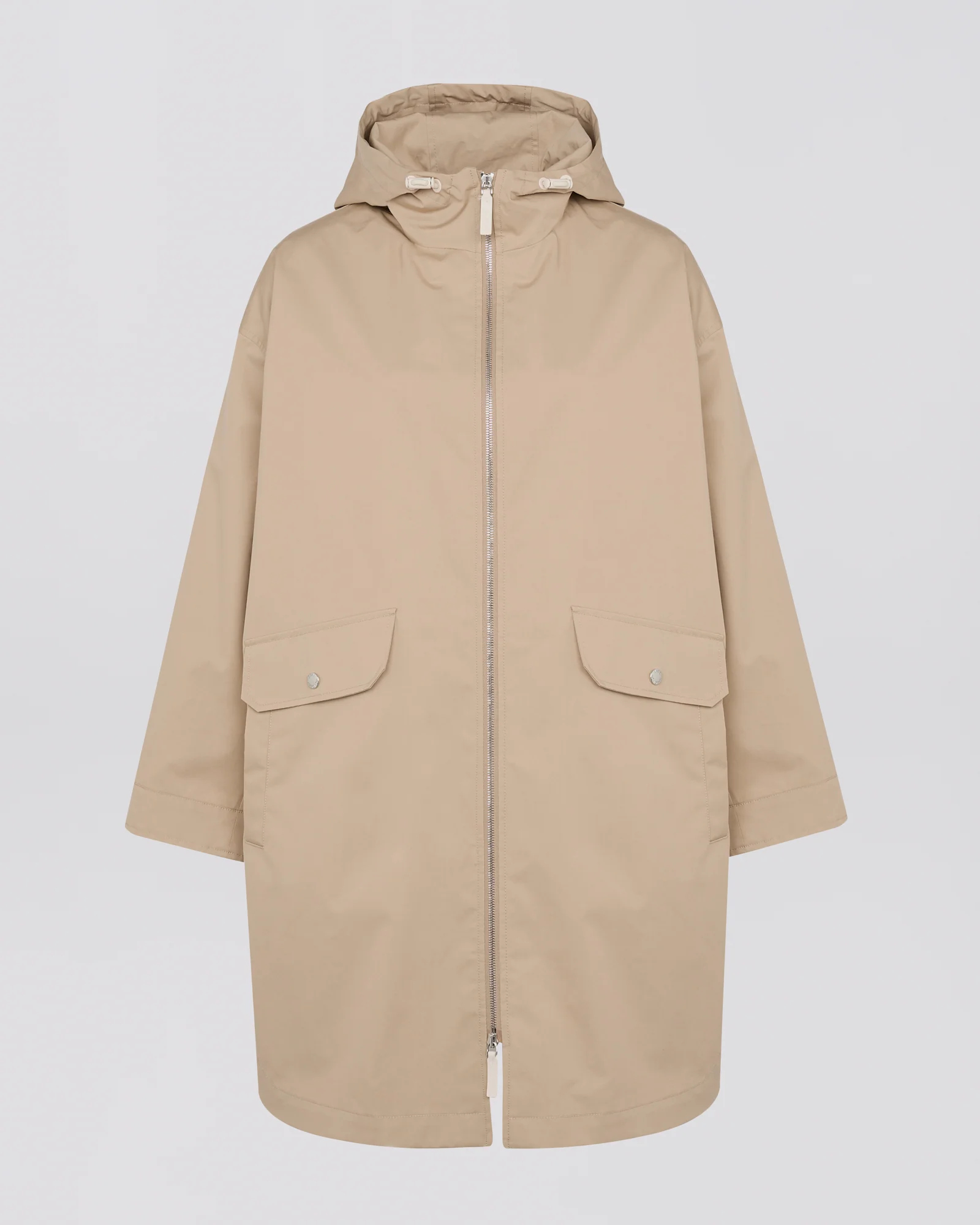 Parka longue en tissu technique mix coton - Image 6