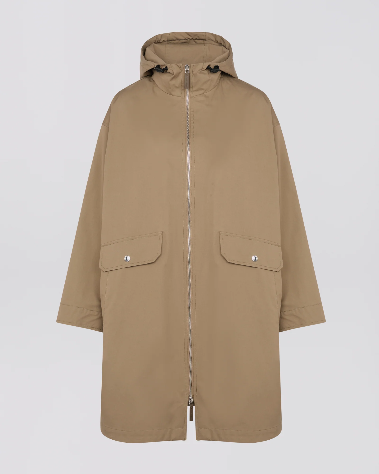 Parka longue en tissu technique mix coton - Image 5