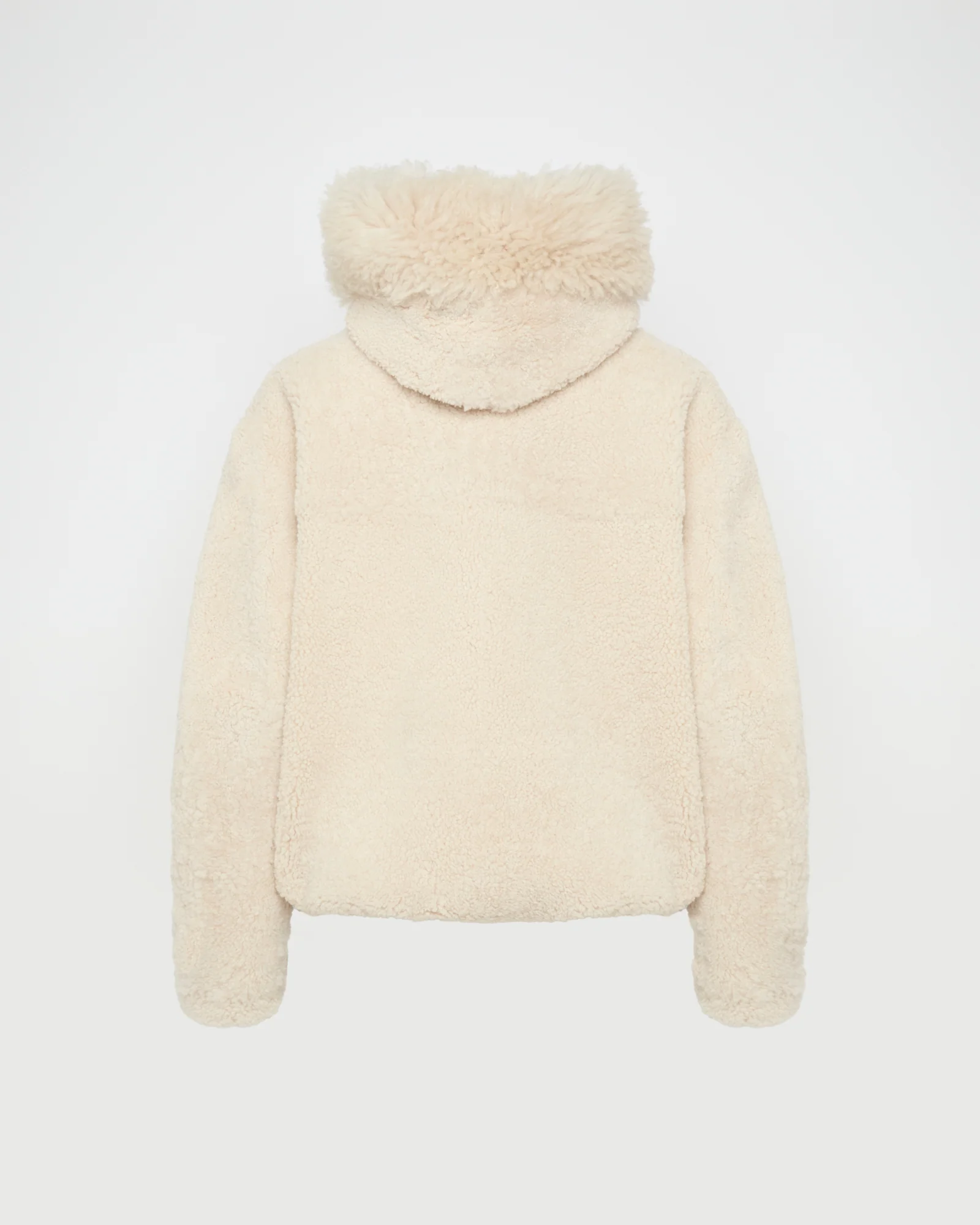 Parka courte en tissu technique déperlant réversible avec peau lainée d'agneau - Image 6