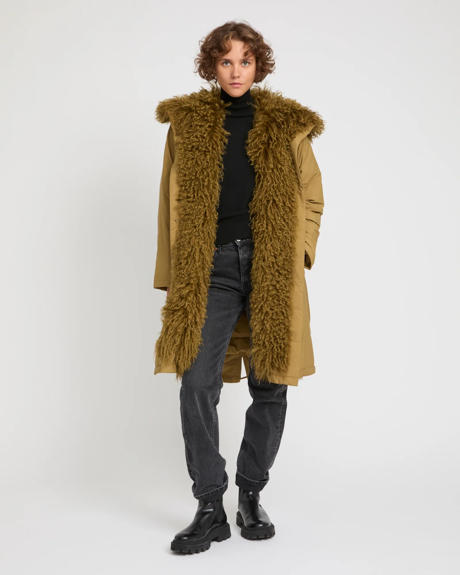 Parka doudoune ultra light garniture agneau frisé - Image 3