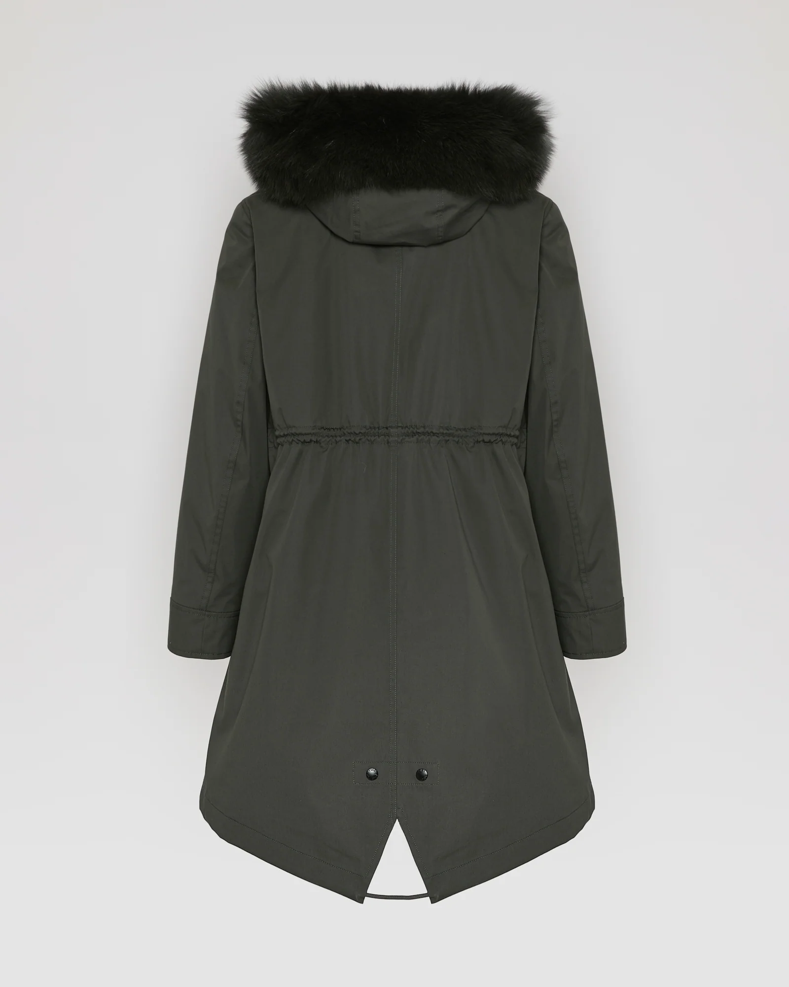 Parka iconique longue en coton mélangé imperméable avec fourrure de renard et lapin - Image 6