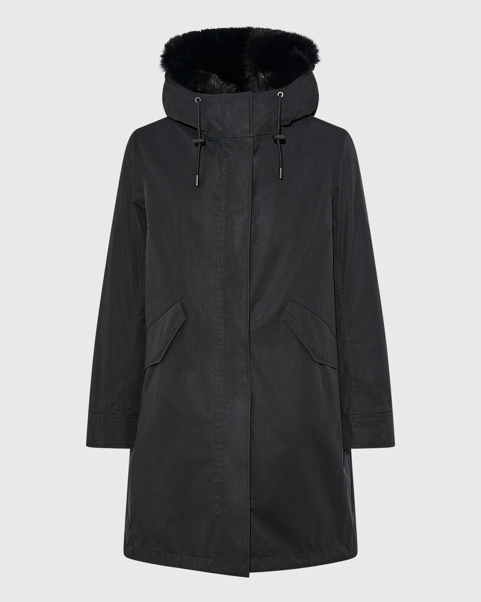 Parka iconique longue en coton mélangé imperméable avec fourrure de renard et lapin - Image 5