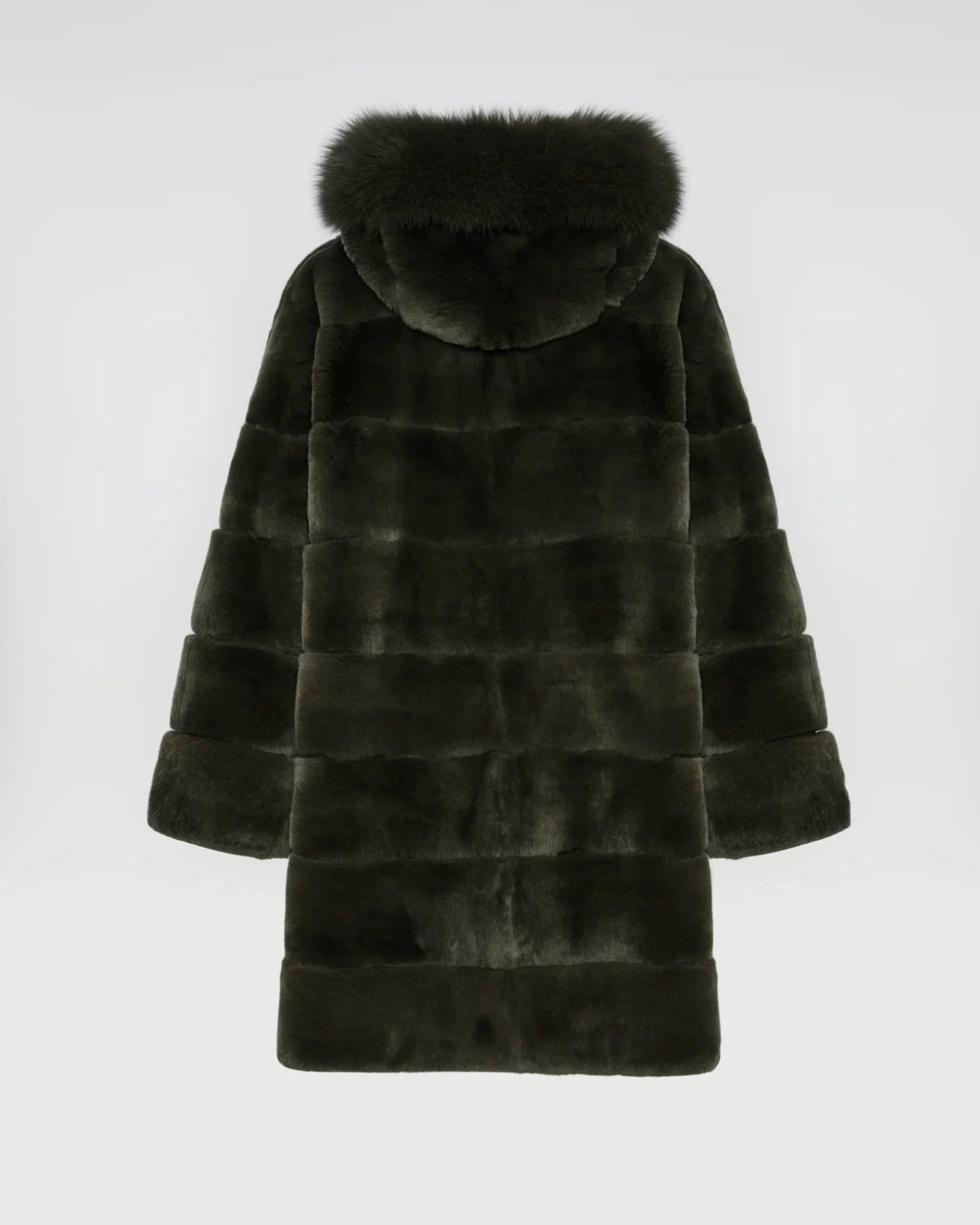 Parka longue réversible en tissu technique déperlant avec fourrure de renard et de lapin rex - Image 6
