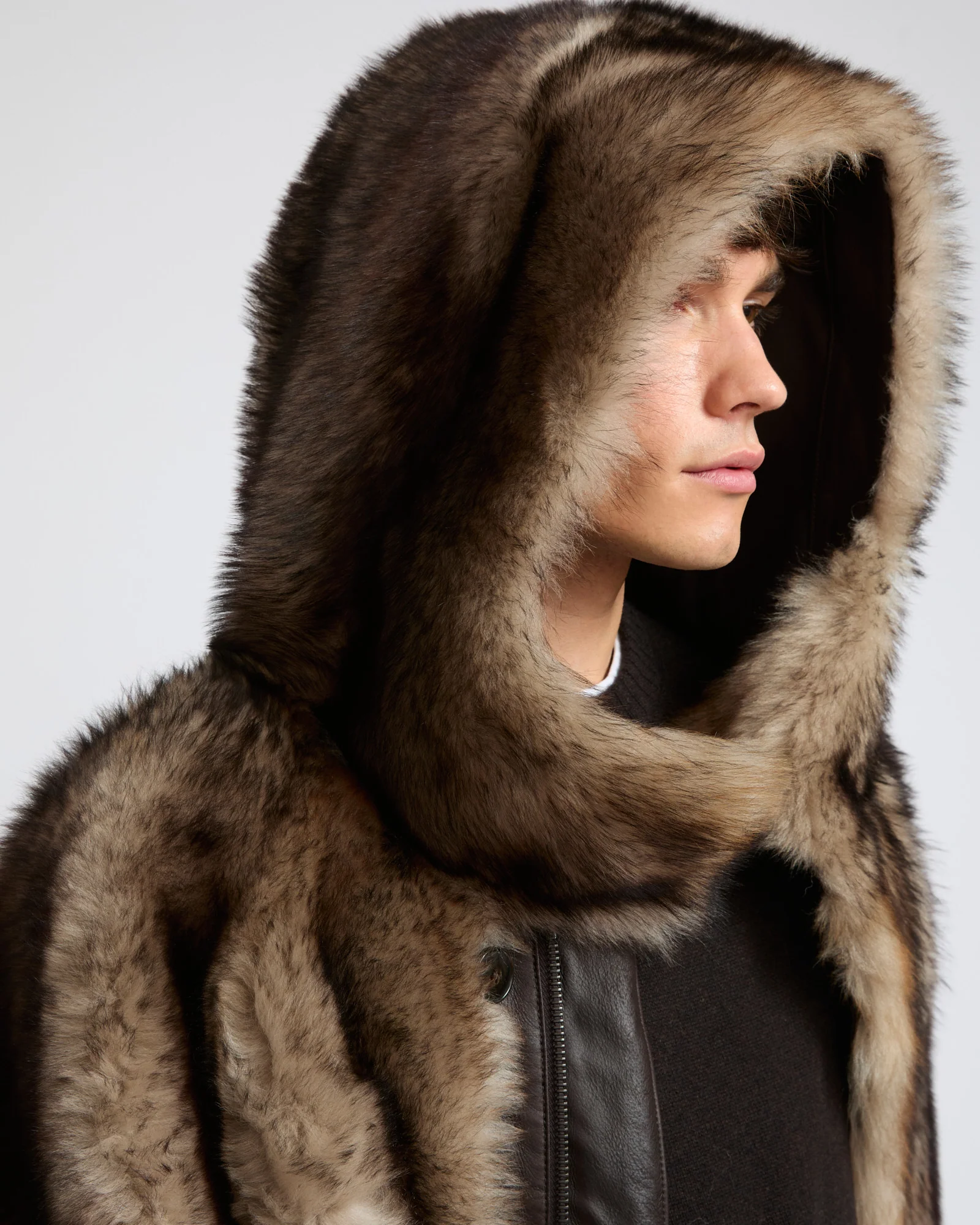 Parka réversible en peau lainée Toscane façon fourrure - Image 6