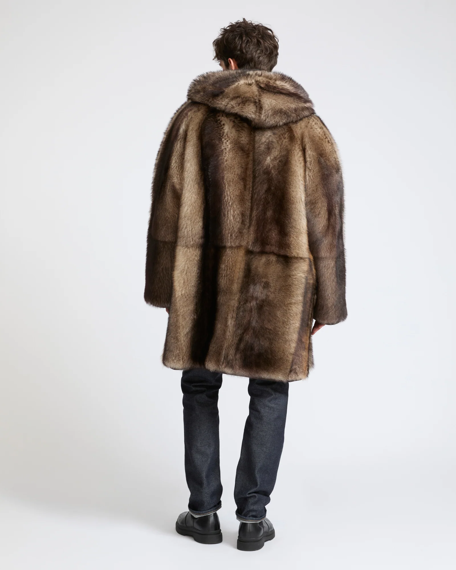 Parka réversible en peau lainée Toscane façon fourrure - Image 7