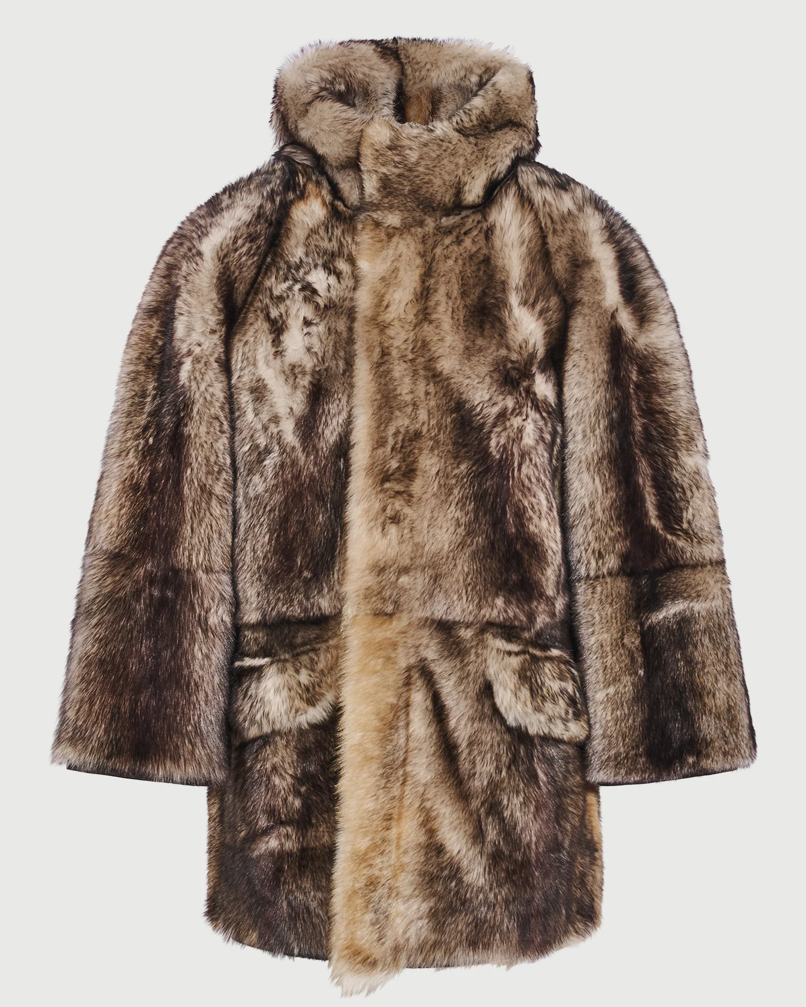Parka réversible en peau lainée Toscane façon fourrure - Image 8