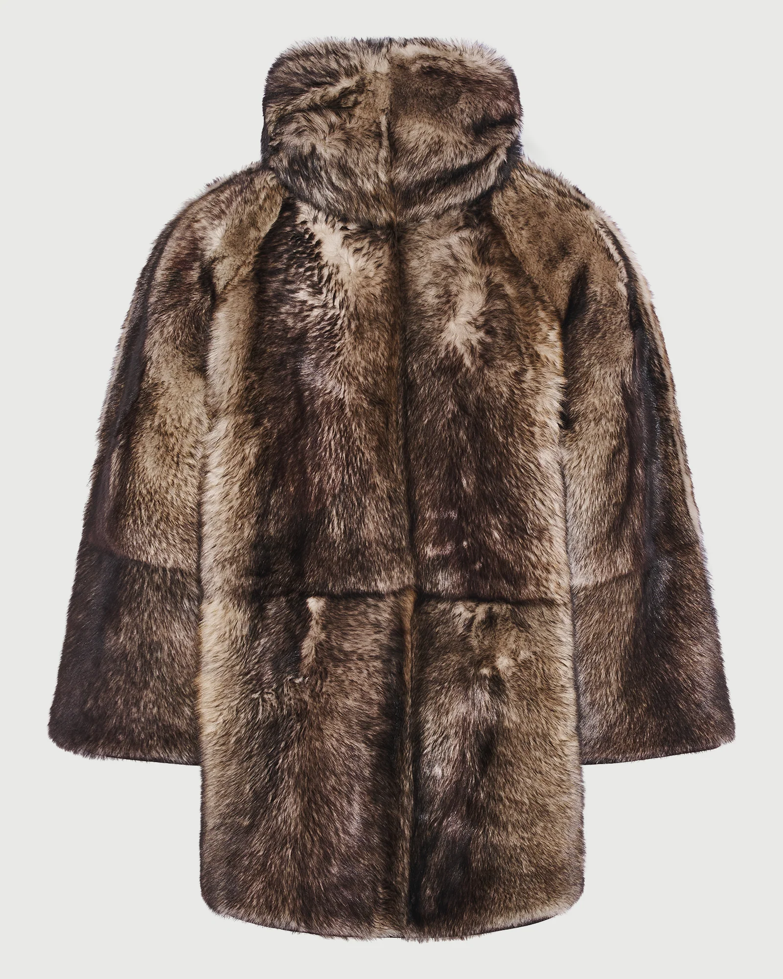 Parka réversible en peau lainée Toscane façon fourrure - Image 9