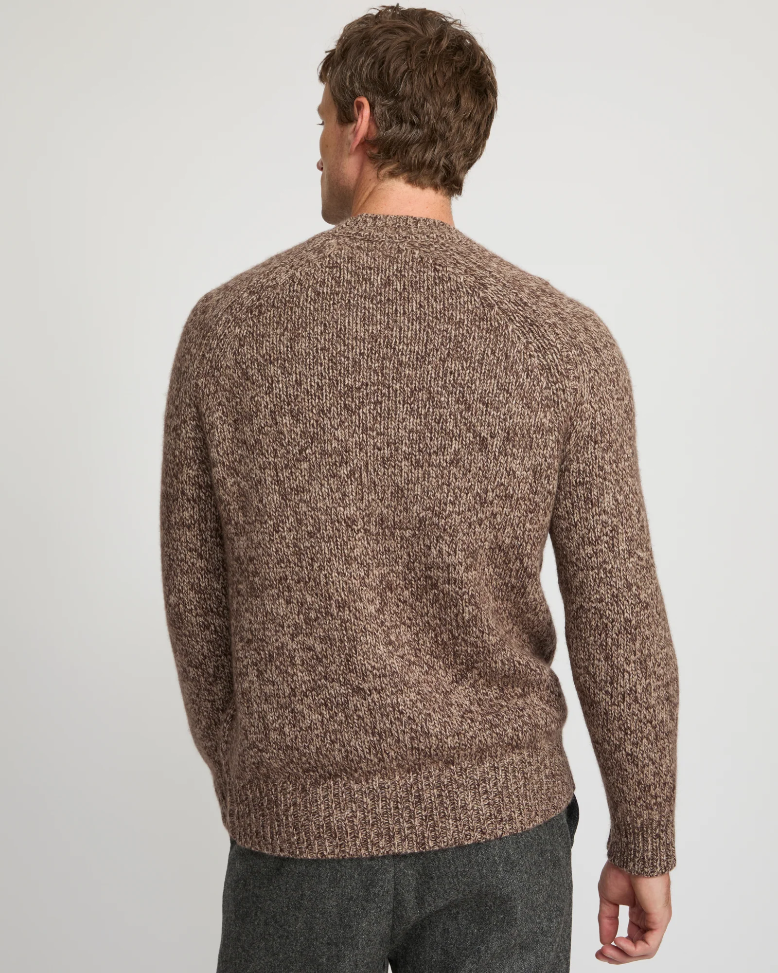 Pull crew neck en maille épaisse 100% cachemire - Image 3