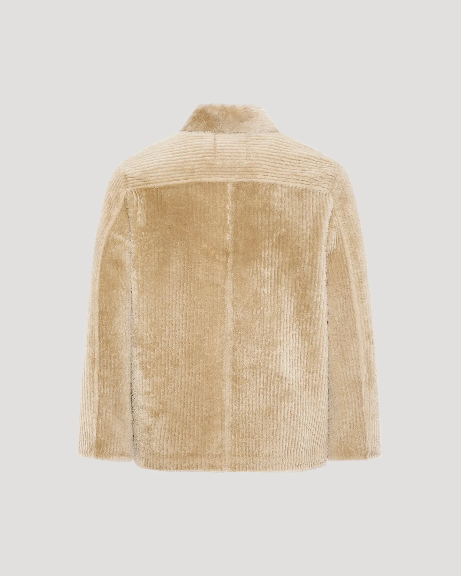 Surchemise en peau lainée d'agneau Mérinos cotelée - Image 7
