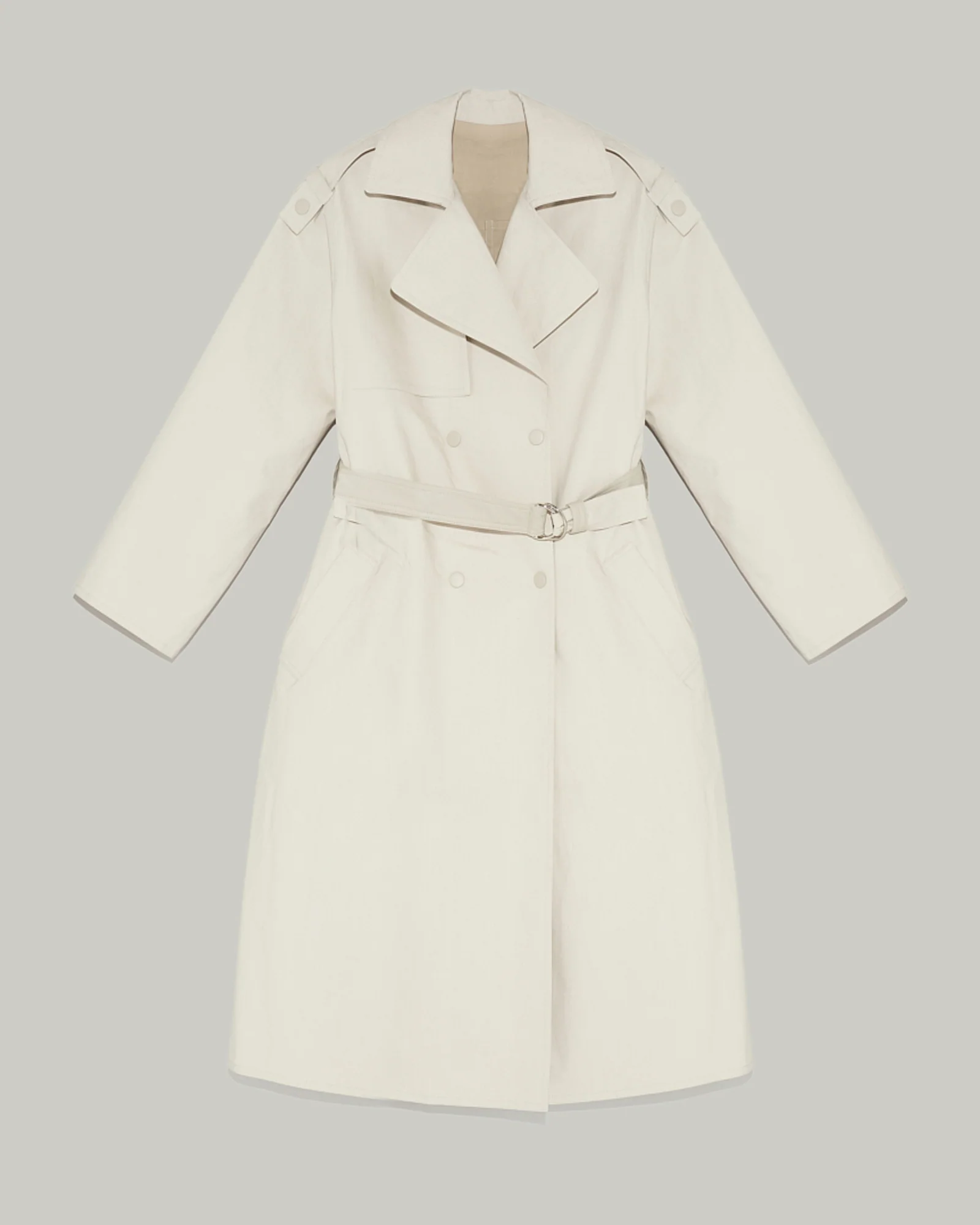 Trench oversize en coton double face - Image 5
