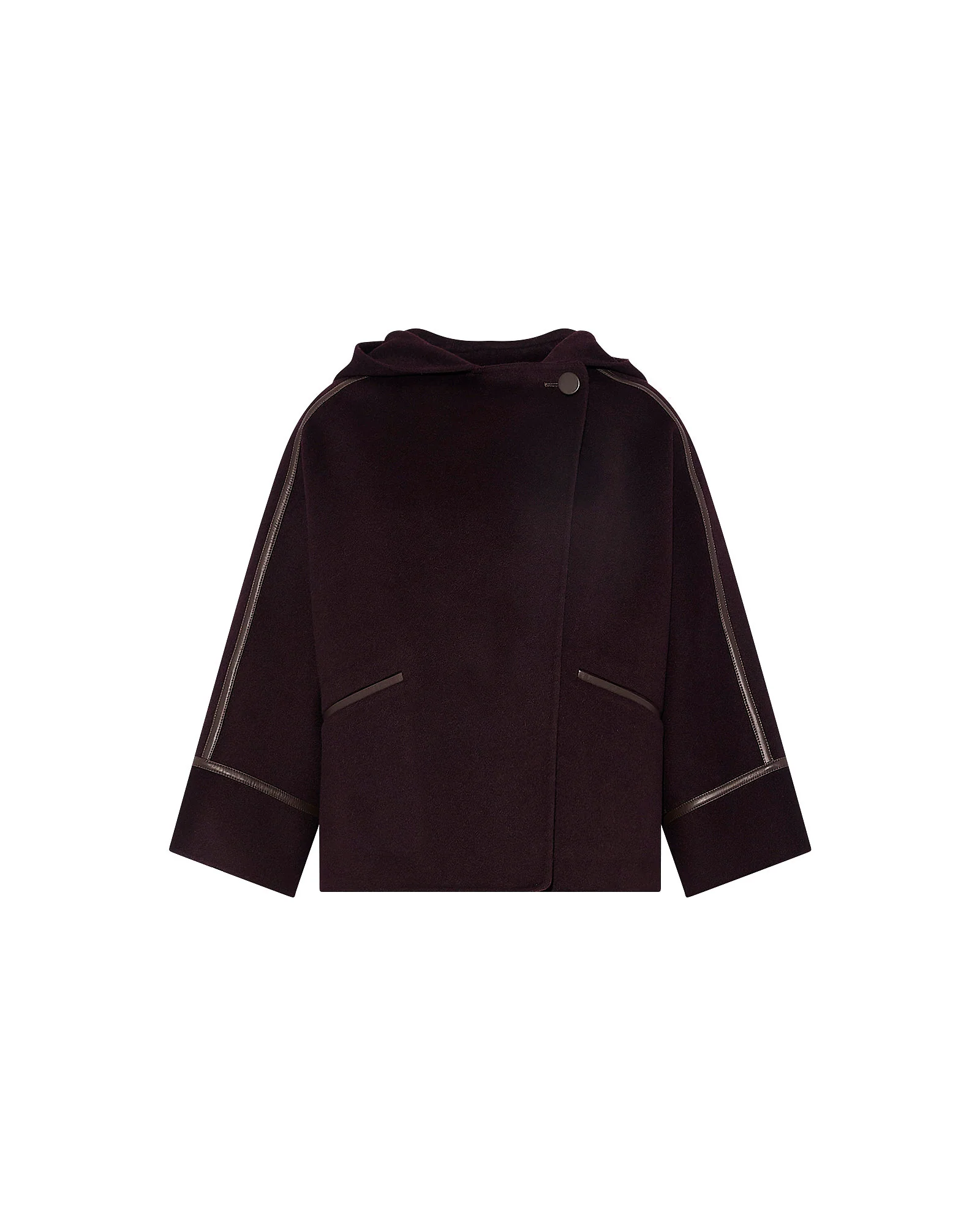 Veste à capuche en lainage cachemire double face - Image 6