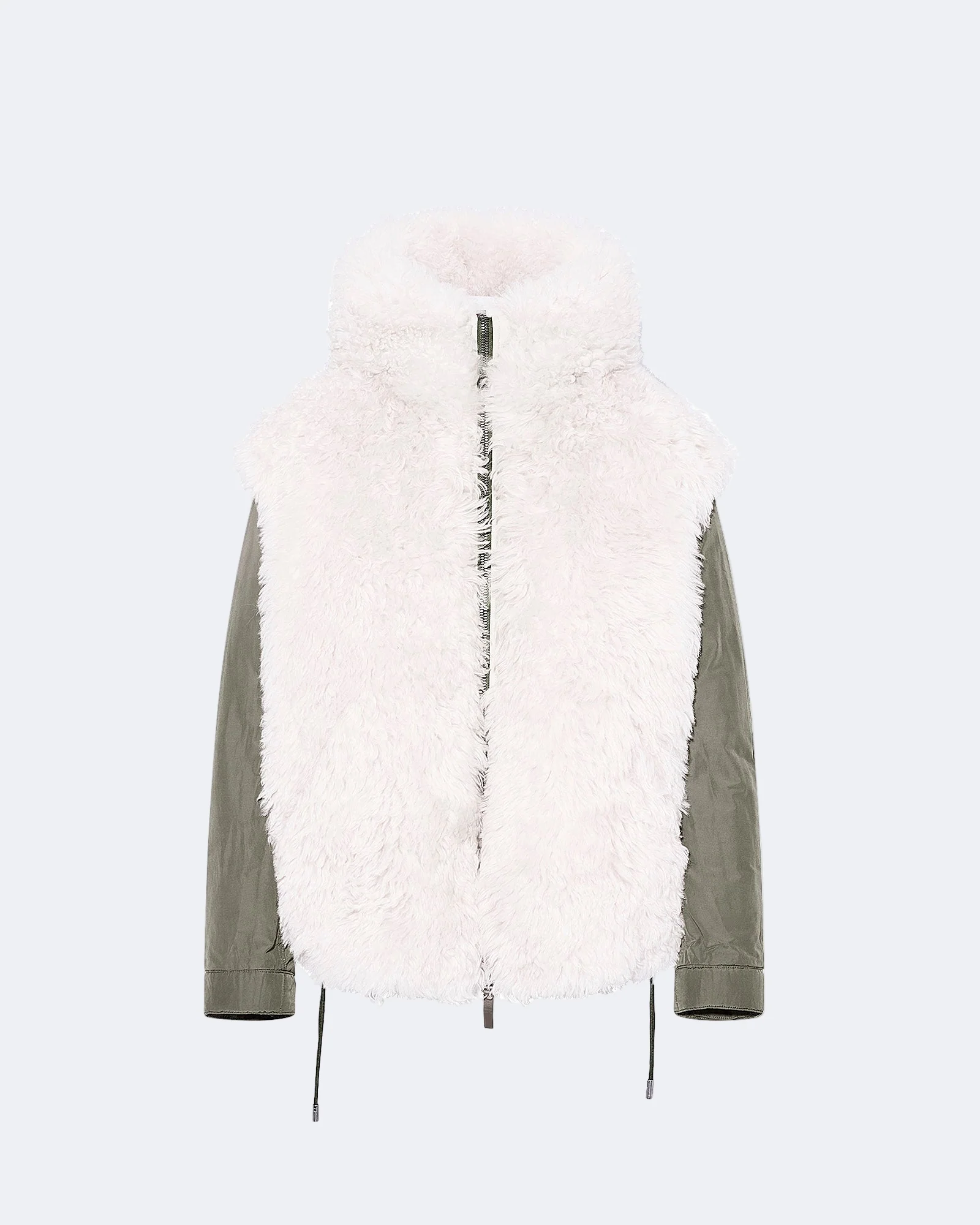 Veste à capuche en tissu technique réversible peau lainée - Image 3