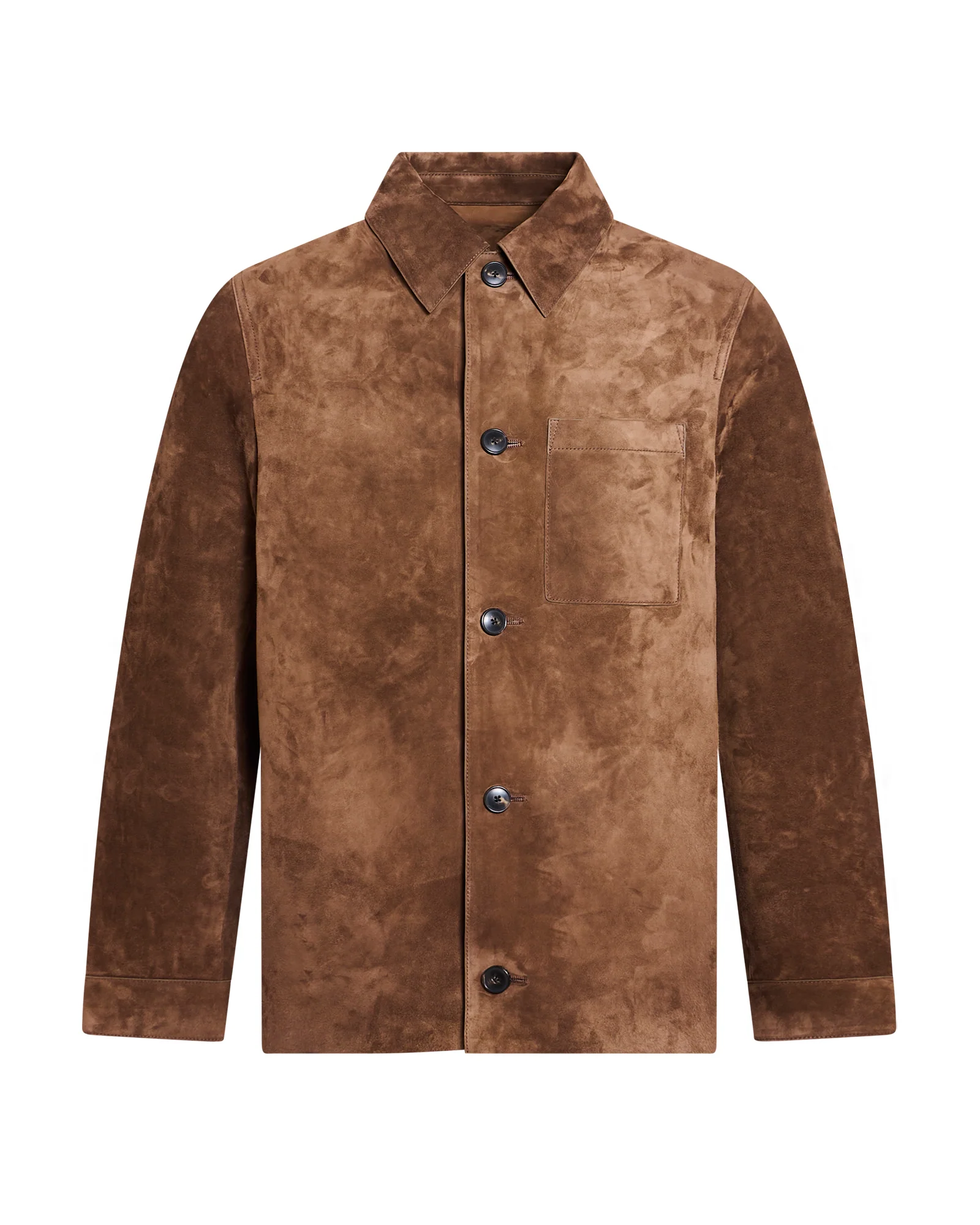 Veste chemise en cuir de veau finition suède - Image 4