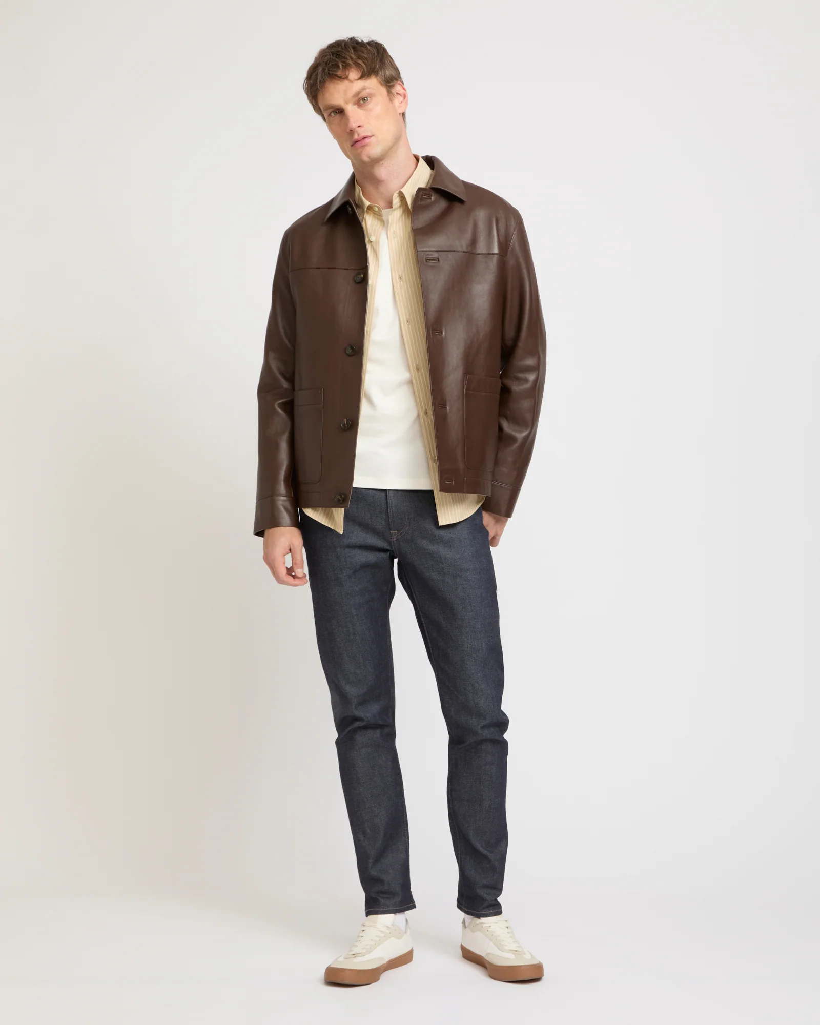 Veste en cuir d'agneau finition nappa - Image 3