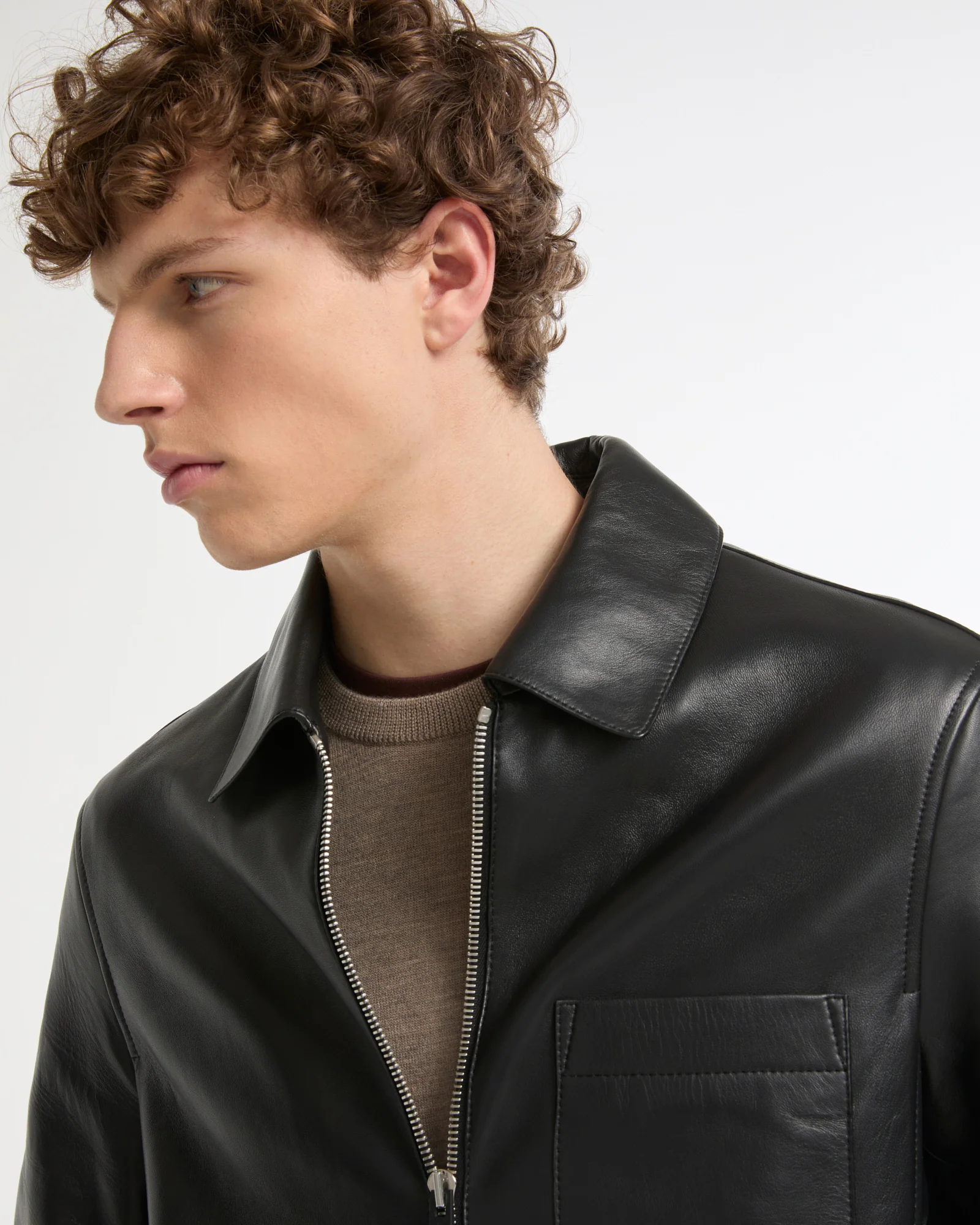 Veste en cuir d'agneau finition nappa - Image 3